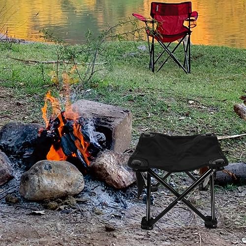 Miniatura 7 de Taburetes portátiles ligeros plegable pequeño taburete plegable para pesca y picnic Silla de camping al aire libre compacta
