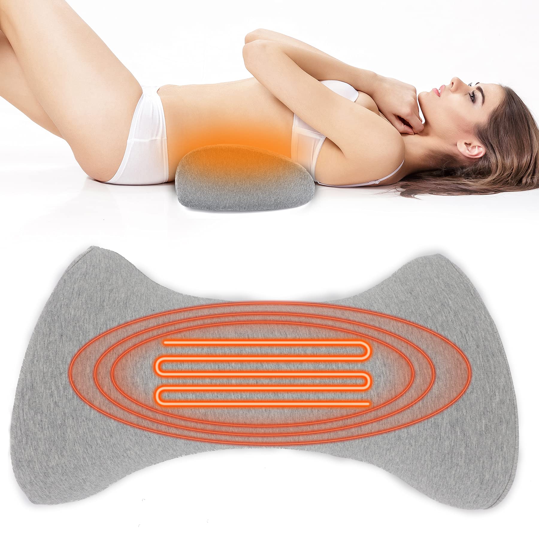 Buy Heated Lumbar Support Pillow for ing Memory Foam Lumbar Stretch Pillow with Heating Pad for