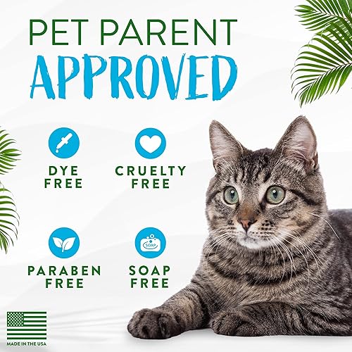 Miniatura 6 de TropiClean Aqua de Coco Champú para gatos sin agua  Caspa de gato y reductor de alérgenos para gatos  Champú natural para gatos seco derivado de