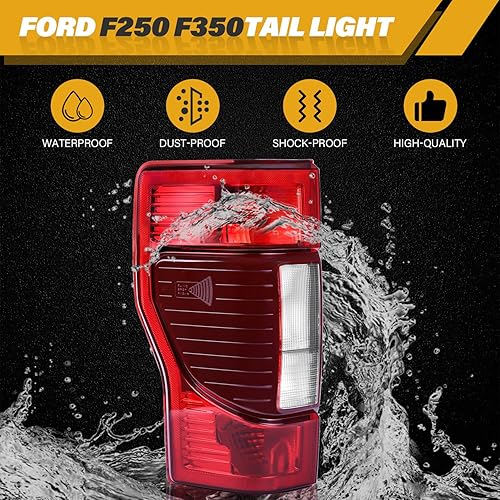 Miniatura 4 de LIDNADY Conjunto de luz trasera compatible con Ford Super Duty F250 F350 2020 2021 2022 2023 con punto ciego sin modelos LED, reemplazo de lámpara