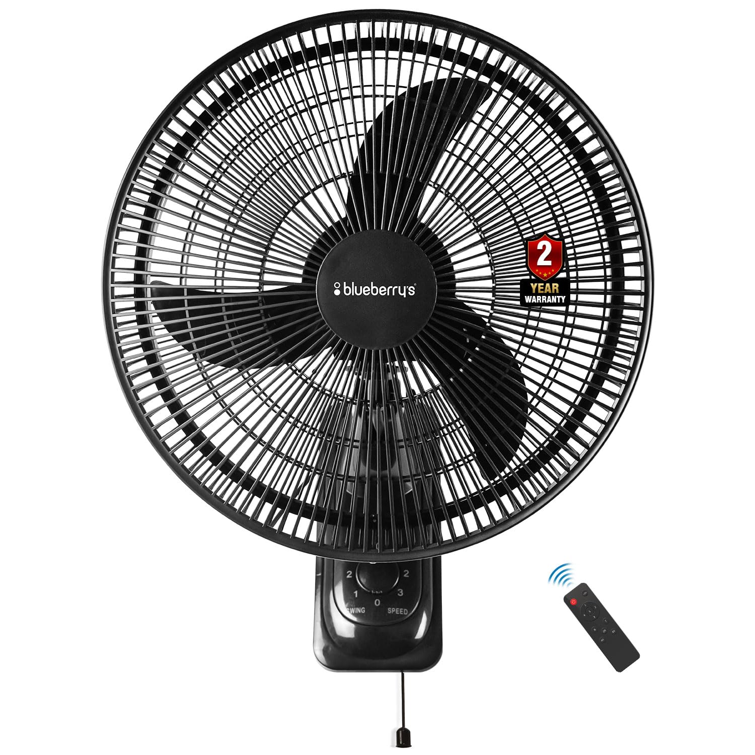 Blueberry's 𝗕𝗟𝗗𝗖 400mm 35-Watts BLDC Wall Mount Fan, Ideal for Home & Office, Silent Fan, 7-Speeds, Fully Remote with Oscillation, Timer, Sleep 2-Years Warranty, Plastic Grill-image-38