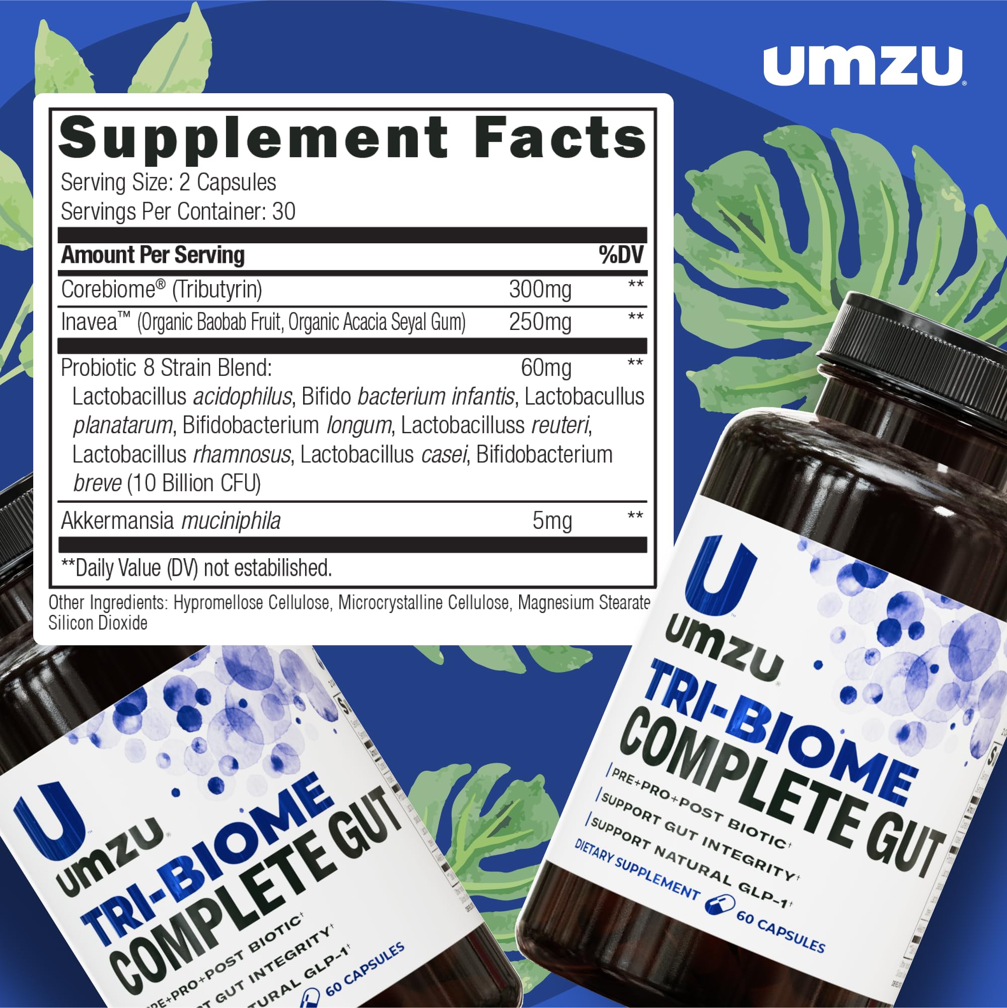 UMZU Tri-Biome Complete Probiotic Capsules, 30 Day Supply — Amazon image 6