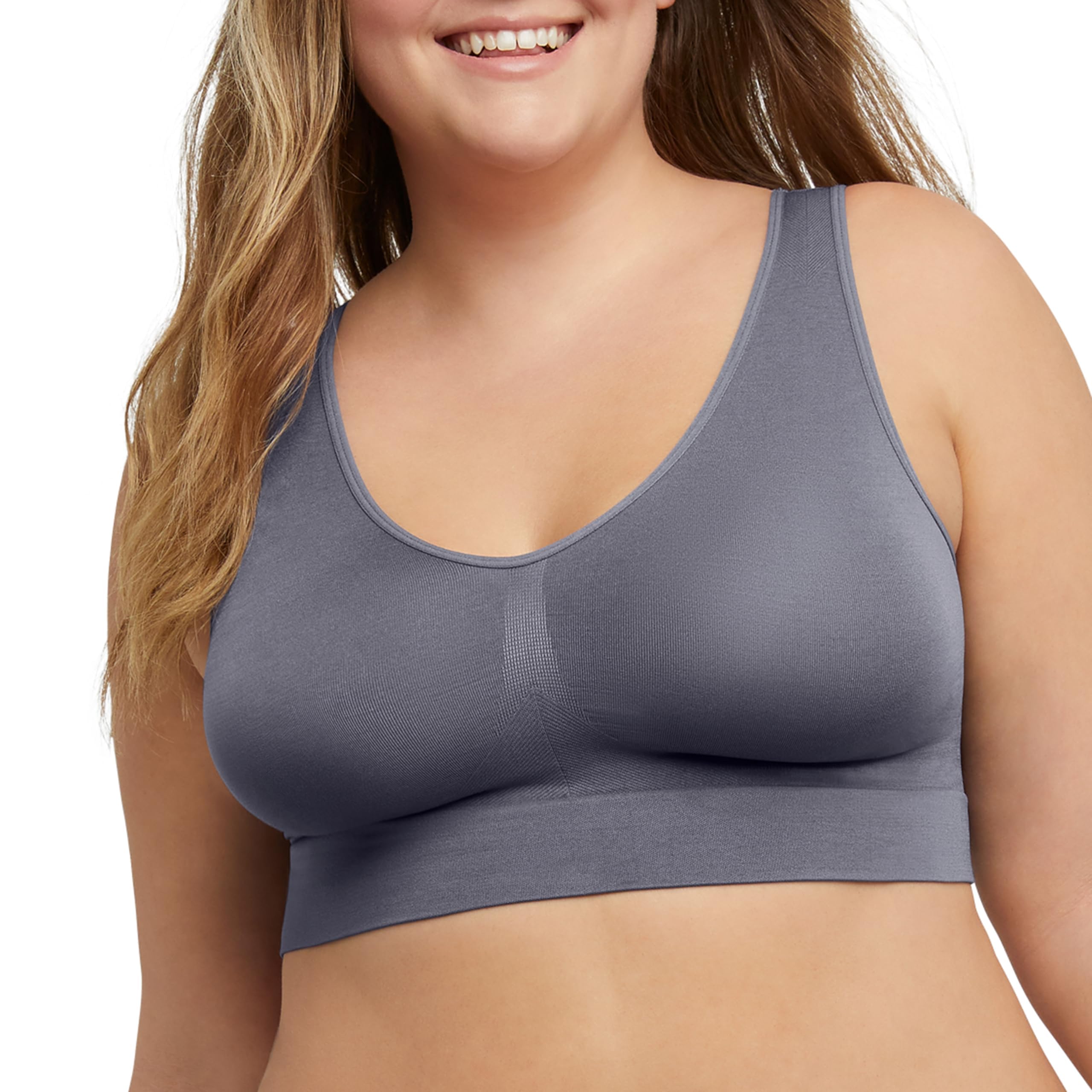 Just My Size Women's Pure Comfort Light Support Pullover Wireless T-Shirt Bra with Moisture-Wicking