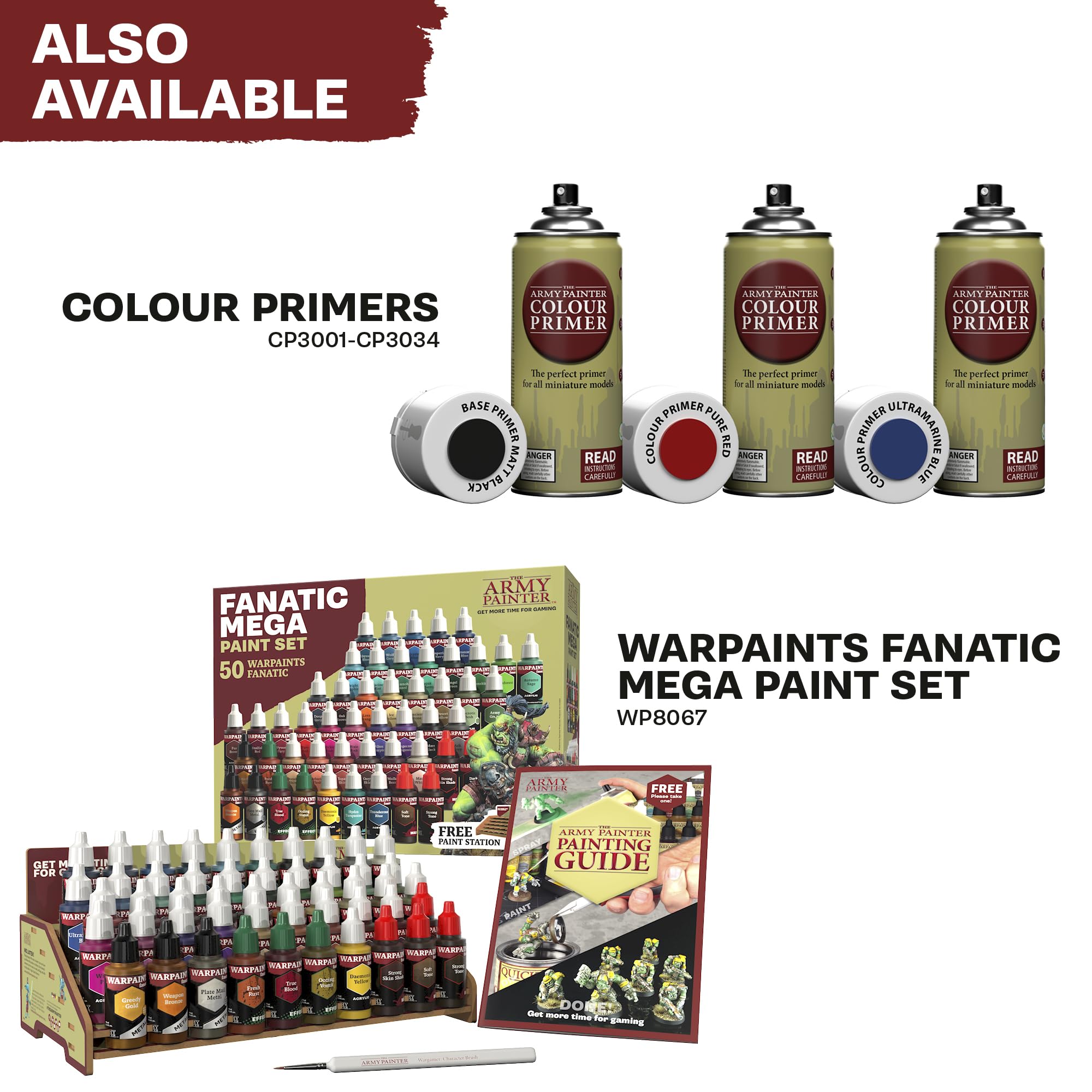The Army Painter, Warpaints Fanatic Flexible Triad: Black & Greys, 6 x 18 ml Acrylfarbe, Miniatur-Hobbybemalung, Für Miniatur-Wargaming