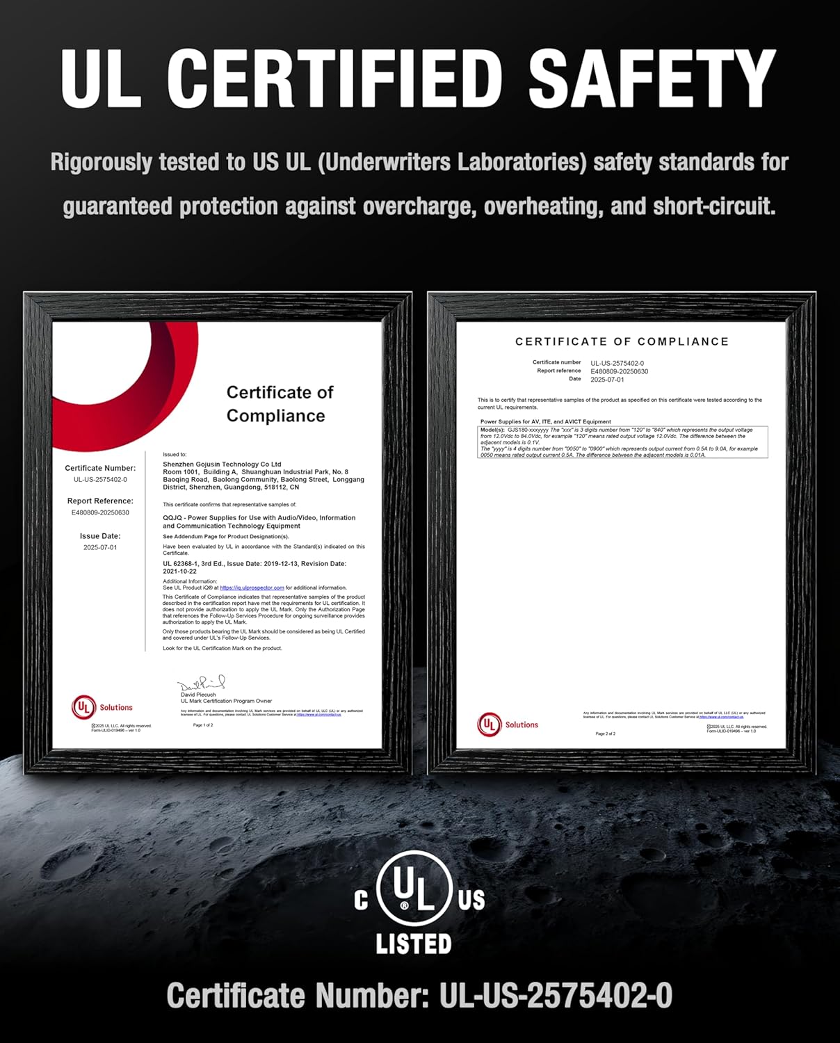 UL Listed 54.6V 2A Charger for 48V Lithium Battery, eBike Charger with DC 5.5x2.1mm Connector - Fast Charging, Overload Protection - Bicycle Power Adapter Compatible with Lectric XP 1.0/2.0/3.0 & More - Image 2