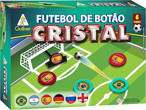 Futebol Botão Cristal com 6 Seleções Sortidos GULLIVER, Multicor