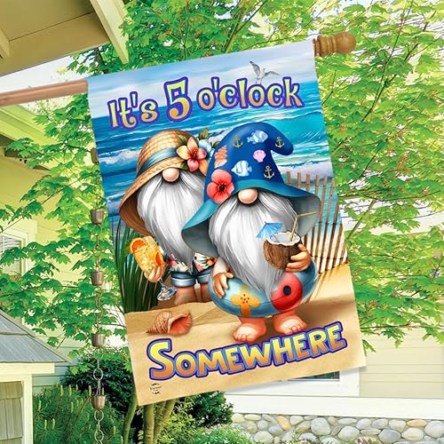 Miniatura 2 de Briarwood Lane Bandera de casa de gnomos de playa de 5 O'clock