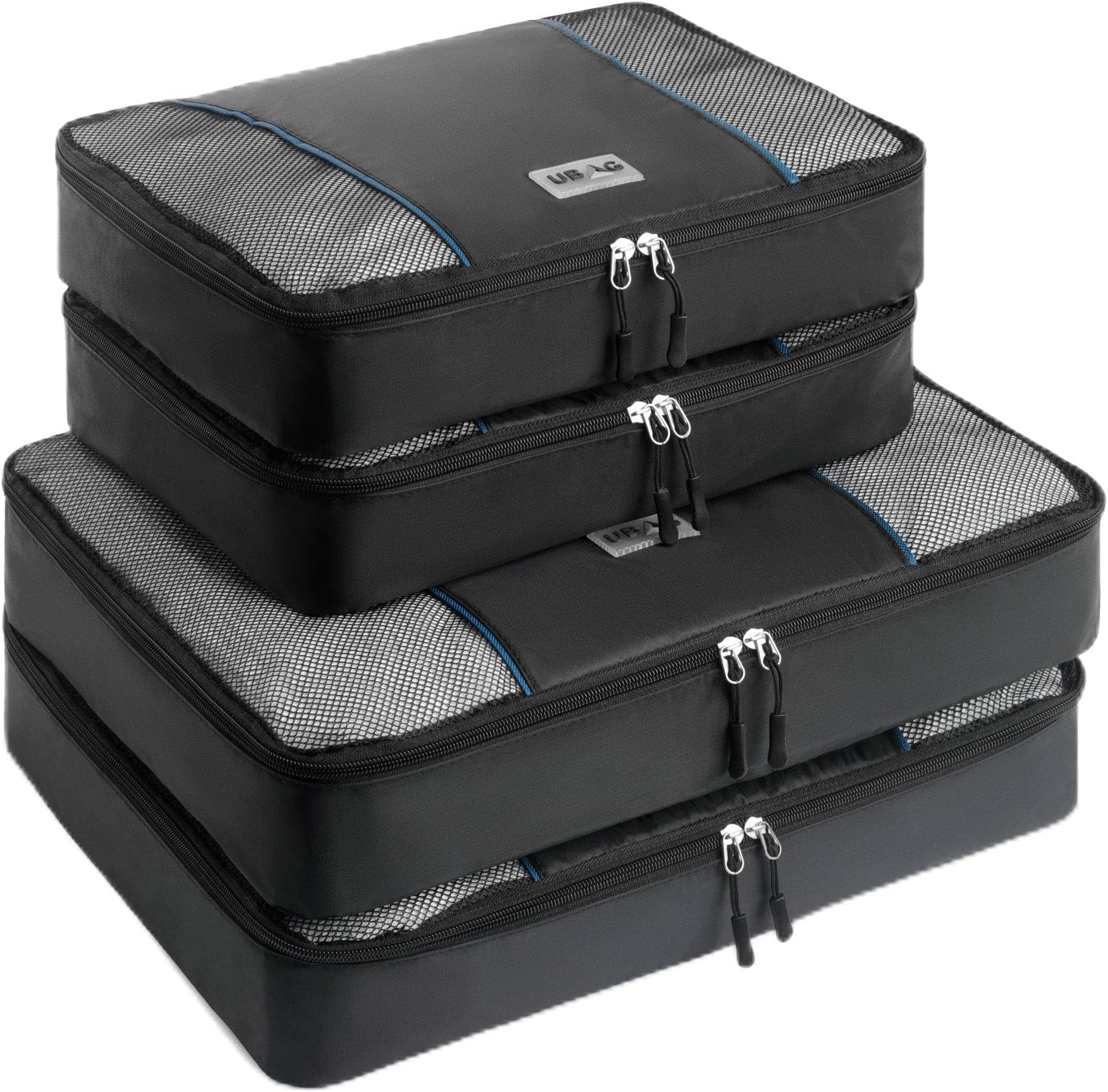Packing Cubes Set โ 4 Travel Luggage Packing Organizers - Compression Packing Cubes