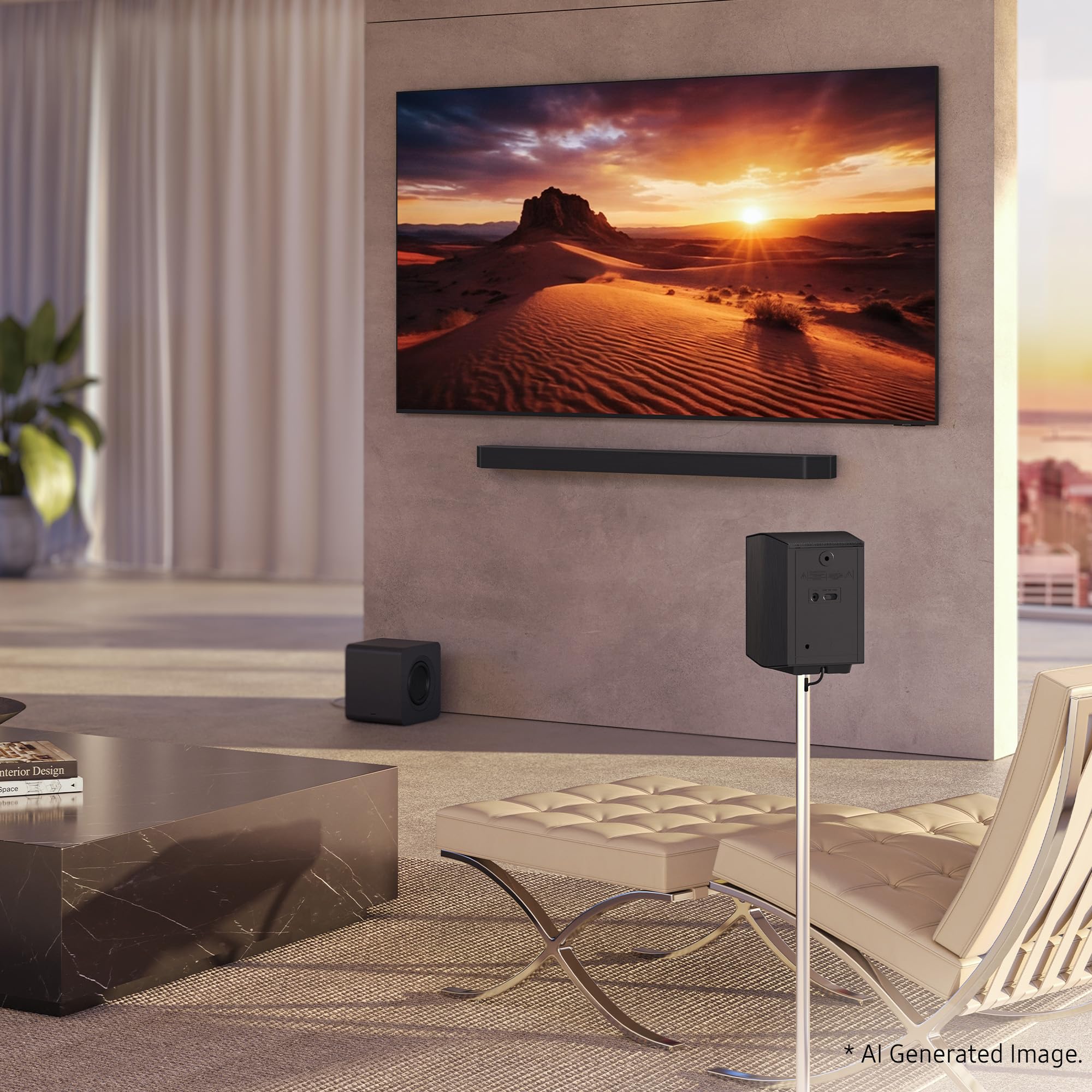 Samsung Q-Serie Soundbar HW-Q990H/XC 11.1.4 Canali, Full Surround Subwoofer, Rear Speaker, Wireless Dolby Atmos, DTS XSpaceFit Sound Pro, Q-Symphony, Connessione TV Wireless, 2026