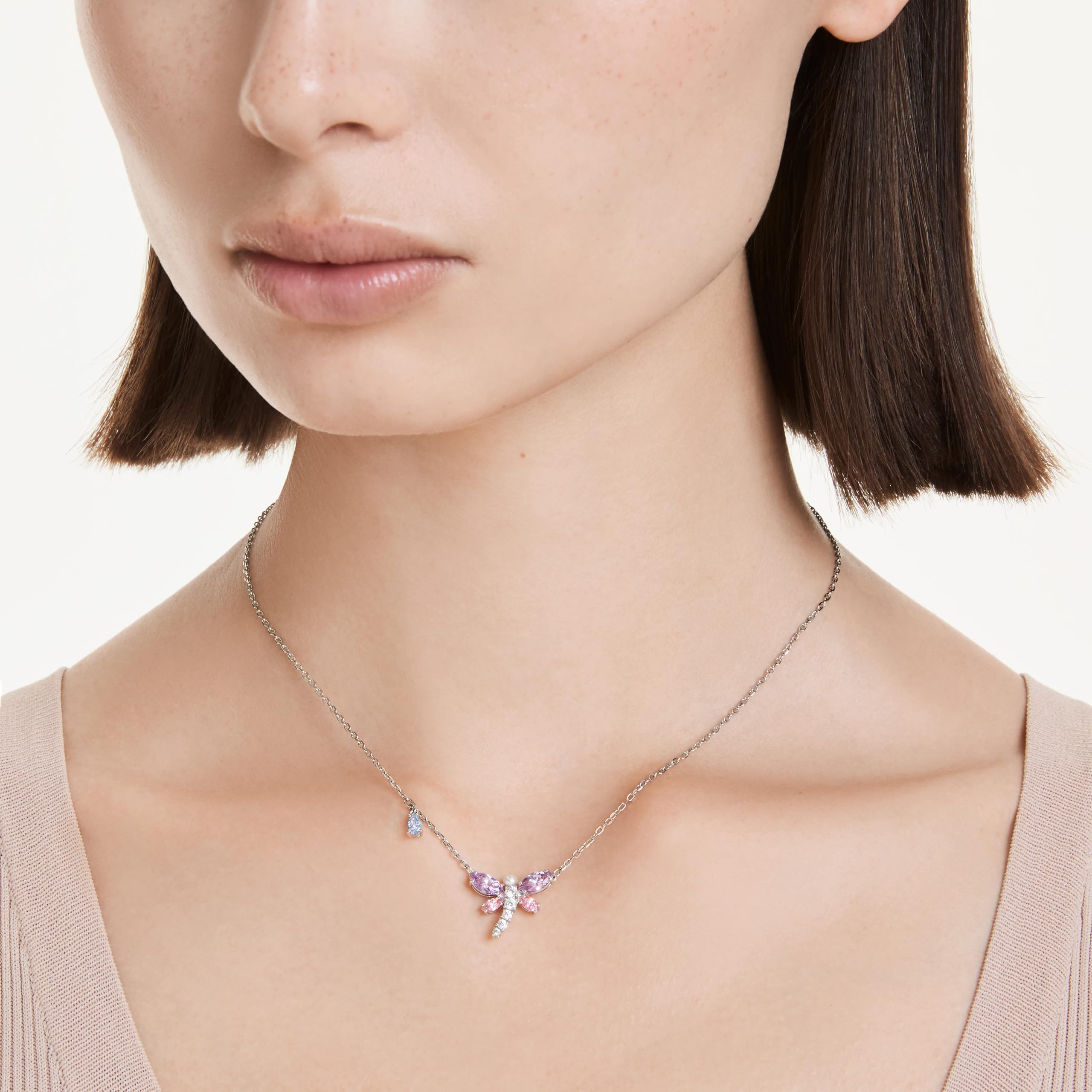 Swarovski Ariana Grande X Swarovski Kollektion, Gemischte Schliffe, Libelle, Rhodiniert
