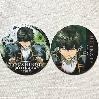 銀魂　土方十四郎　ハート缶バッジ　マヨ グッズ-バッチ】銀魂． 土方十四郎 65mm缶バッジ 桜ドーナッツ～マヨを