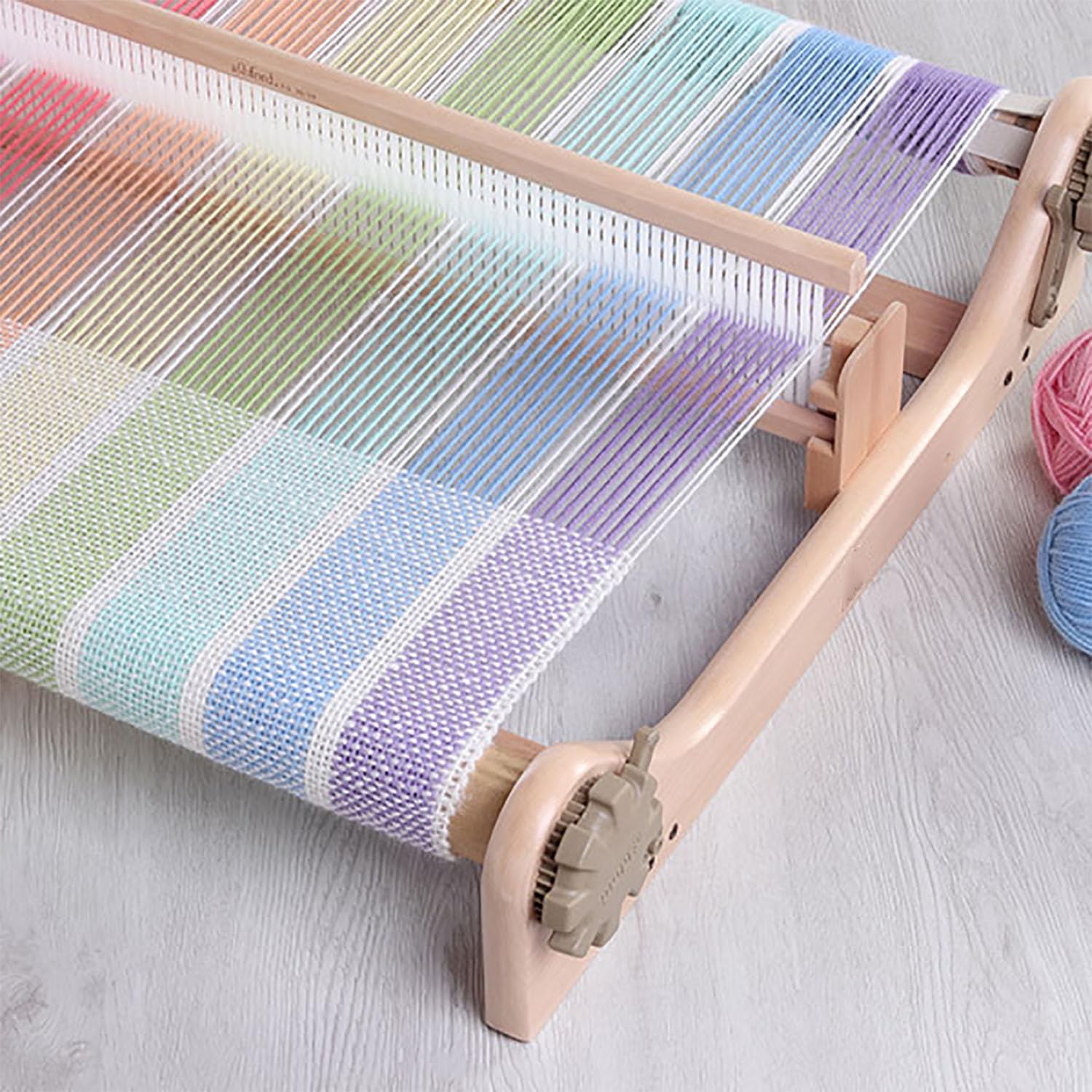 Ręczna Maszyna Do Tkania DIY Multi-Craft, Drewniany Zestaw Do Tkania Na Stole O Szerokości 40 Cm, Szybkie I Wygodne Nawijanie I Tkanie Szalików, Małych Flag Stołowych, Podkładek Pod Filiżanki