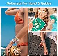 Vista 5 de Pulseras de playa boho surfistas, tobilleras ajustables con cuentas, pulseras trenzadas hippies hechas a mano, impermeables, pulseras de cuerda