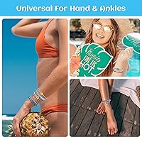 Vista 14 de 18 Pcs Boho Surfer Beach Bracelet Ankle Adjustable Beaded Anklets, Handmade Hippie Braided Bracelets Waterproof, String Rope Ankle Bracelets for Men