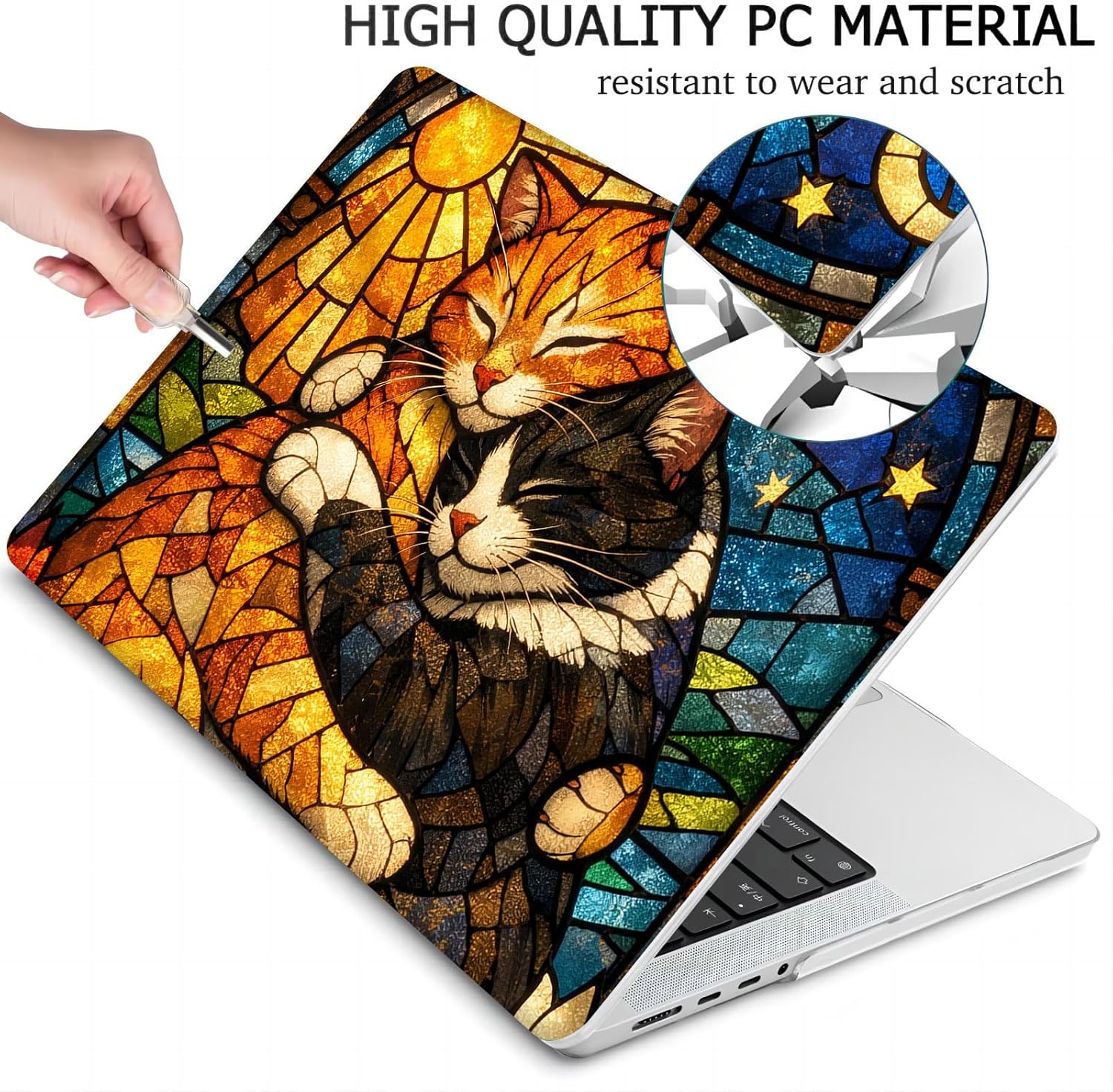 Compatible with MacBook Neo 13-inch, Hard Shell Case with Keyboard Cover and Screen Protector (A3404 A18 Pro chip, 2026 Release) - Kittens MC23125