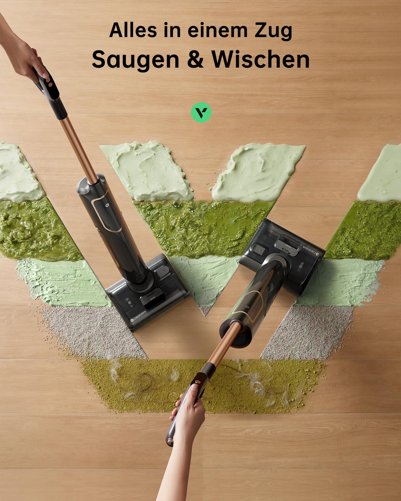 Vexilar X7 Nass Trockensauger Akku, 20kPa Saugwischer mit 180° Flach-Design & Zwei-Tank-System, 40 Min Staubsauger mit Selbstreinigung, Nasssauger für Tierhaare