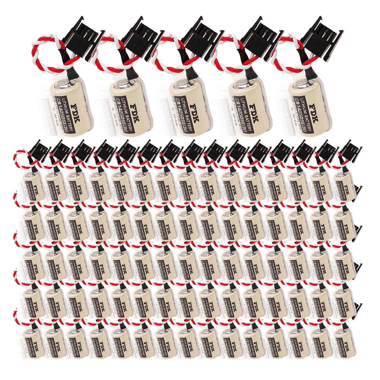 Pack of 80 for sanyo FDK CR14250SE 3V Lithium Battery 1000mAh 1 2AA PLC Battery 3Pin for 1747-BA