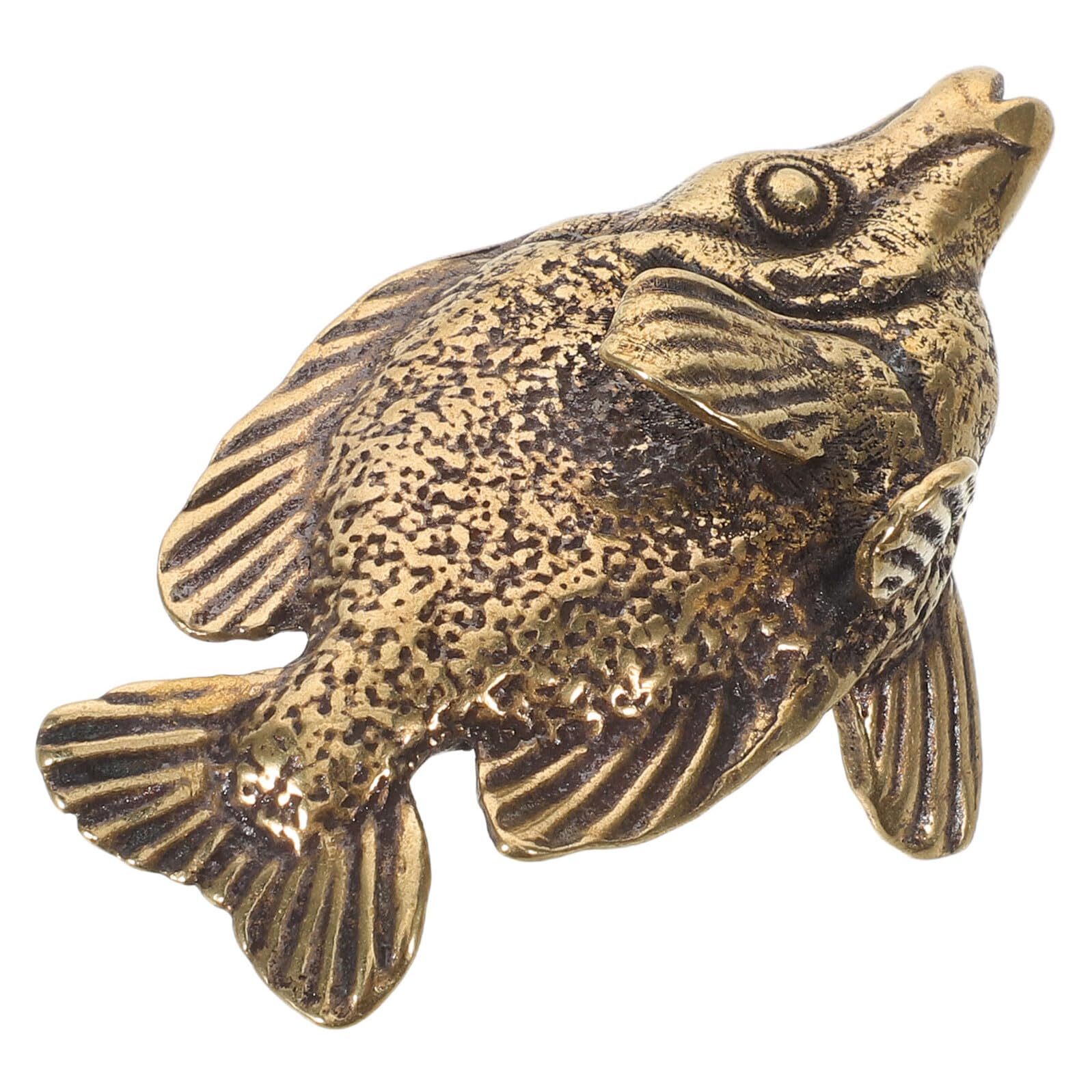 Generic Vintage Fish mosiężna statua figurka zwierzątko dekoracje rybne na biurko w domu ozdoba Feng Shui