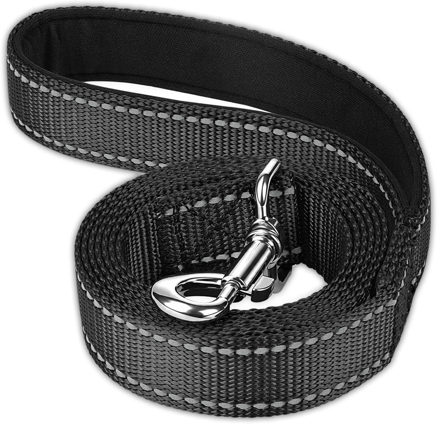 FunTags Reflective Nylon Dog Leash for Medium & Large Dogs, 6FT for Walks