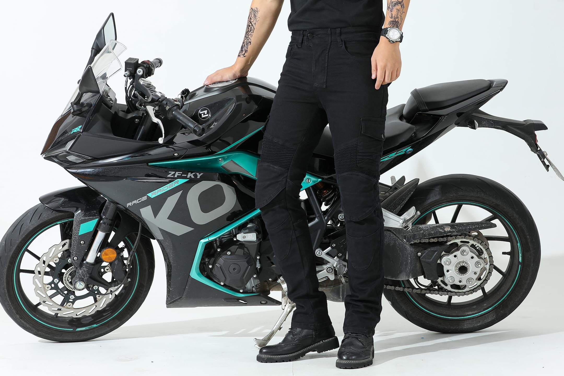 CTBQiTom Motorradhose Herren Mit Aramid Schutzfutter Motorrad Biker Hosen Mit CE abnehmbaren Rüstung
