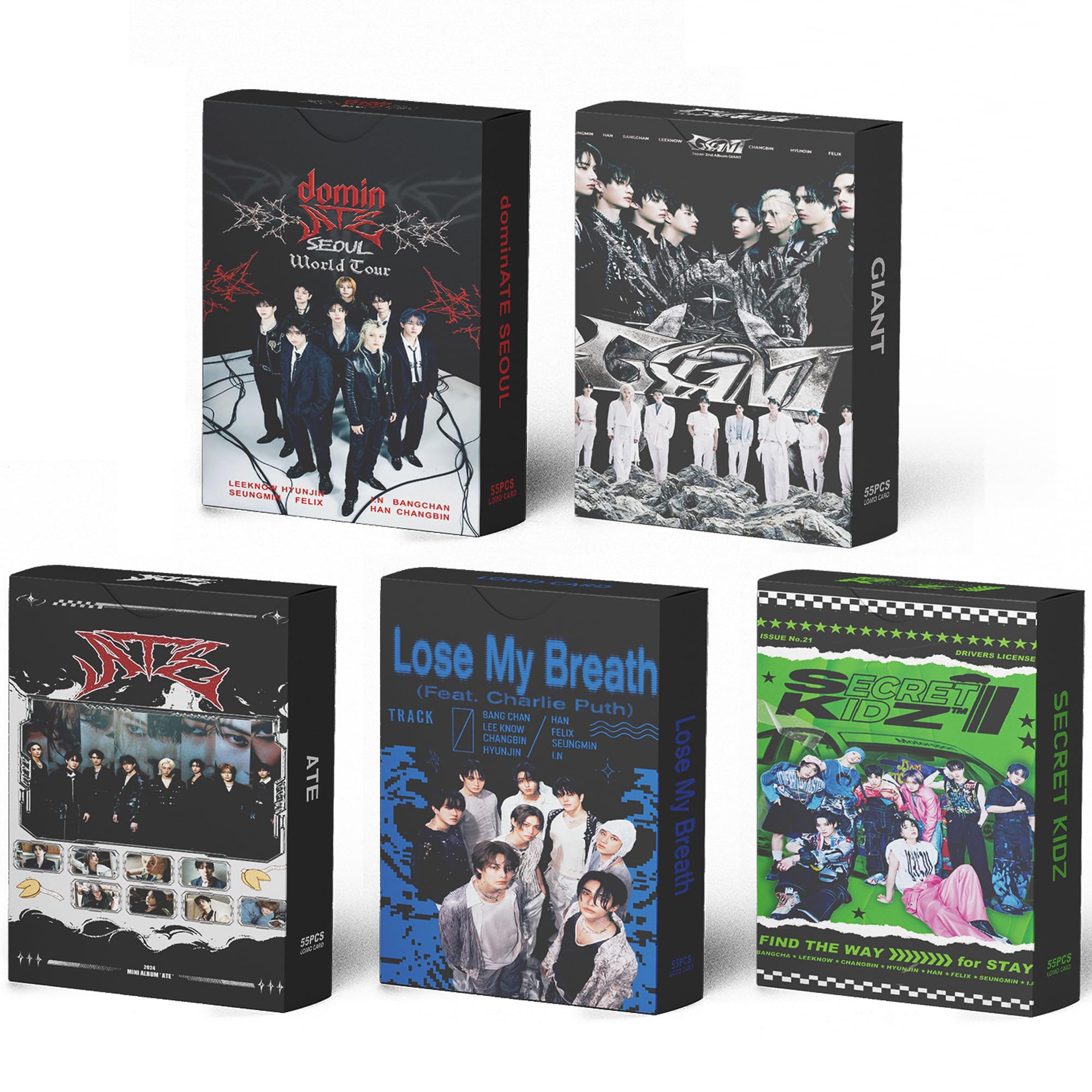 Amazon.com: eTel Like 5 Pack/275 Pcs Stray Kids New Lomo Card