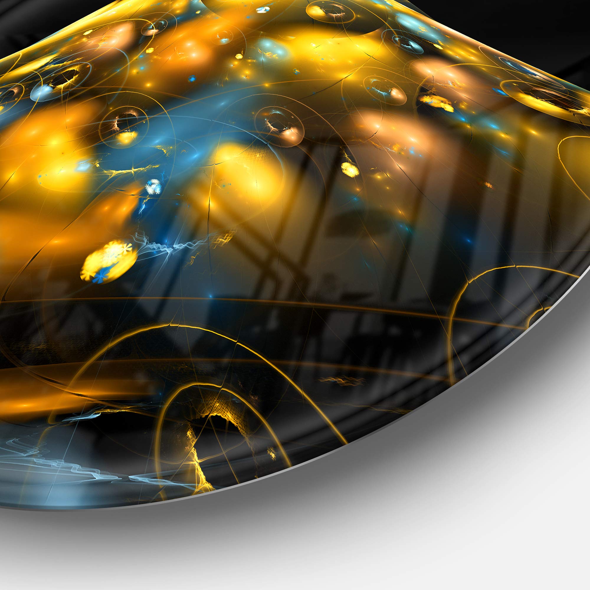 Amazon.co.jp: Designart MT9312-C23 「フラクタルゴールデンブルー