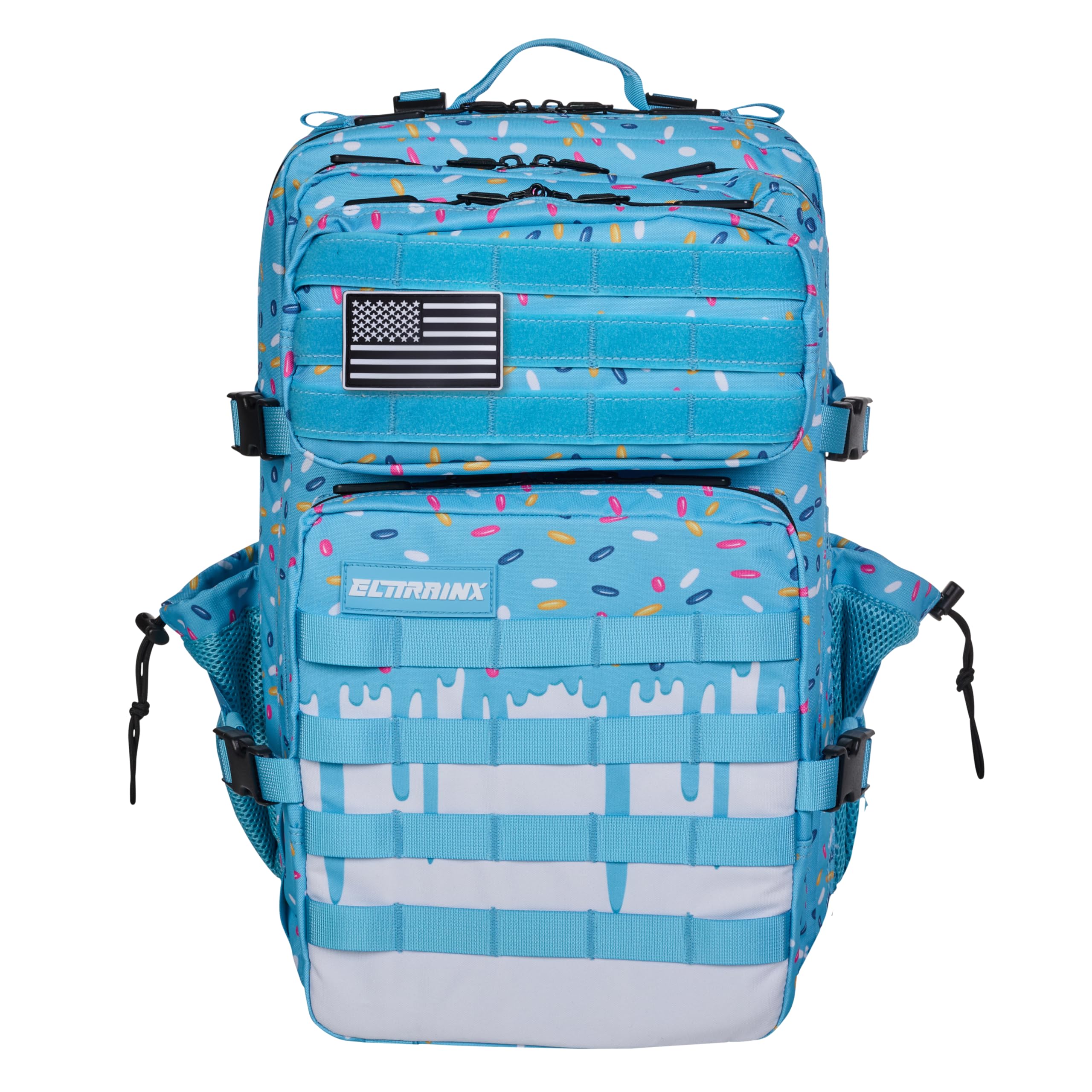 Elitrainx Unisex Ice Blue Elitex Training 45L Military Tactical Backpack Usa Waterproof Sports Backpack Airplane Cabin Cross Training Portable Outdoor Sports Gym, 45 Litros