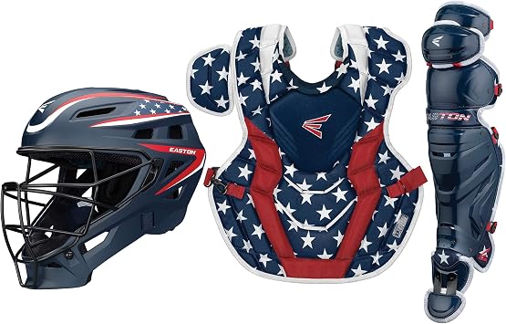 EASTON ELITE X Baseball Catchers Equipment Box Set, Adult , Stars N Stripes