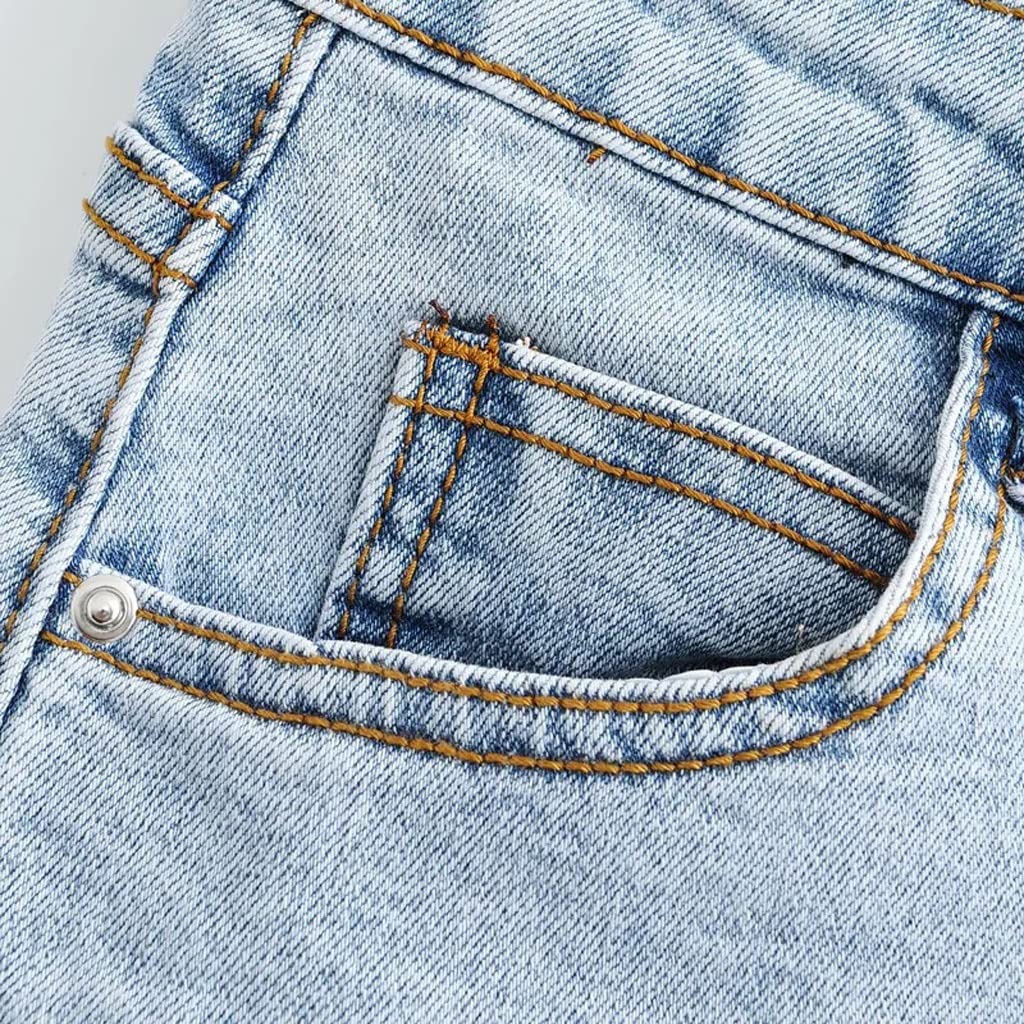 High Street Hot Girl Seksowna torba Hip Jeans Kobiece Lato Elastyczna, obcisła Cienka Boczna Pasek Gorące Spodnie Fala
