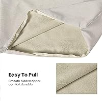 Vista 7 de Juego de 2 fundas de almohada bohemias de 18 x 18 pulgadas a rayas marrones y grises, fundas de almohada decorativas rústicas abstractas de lino