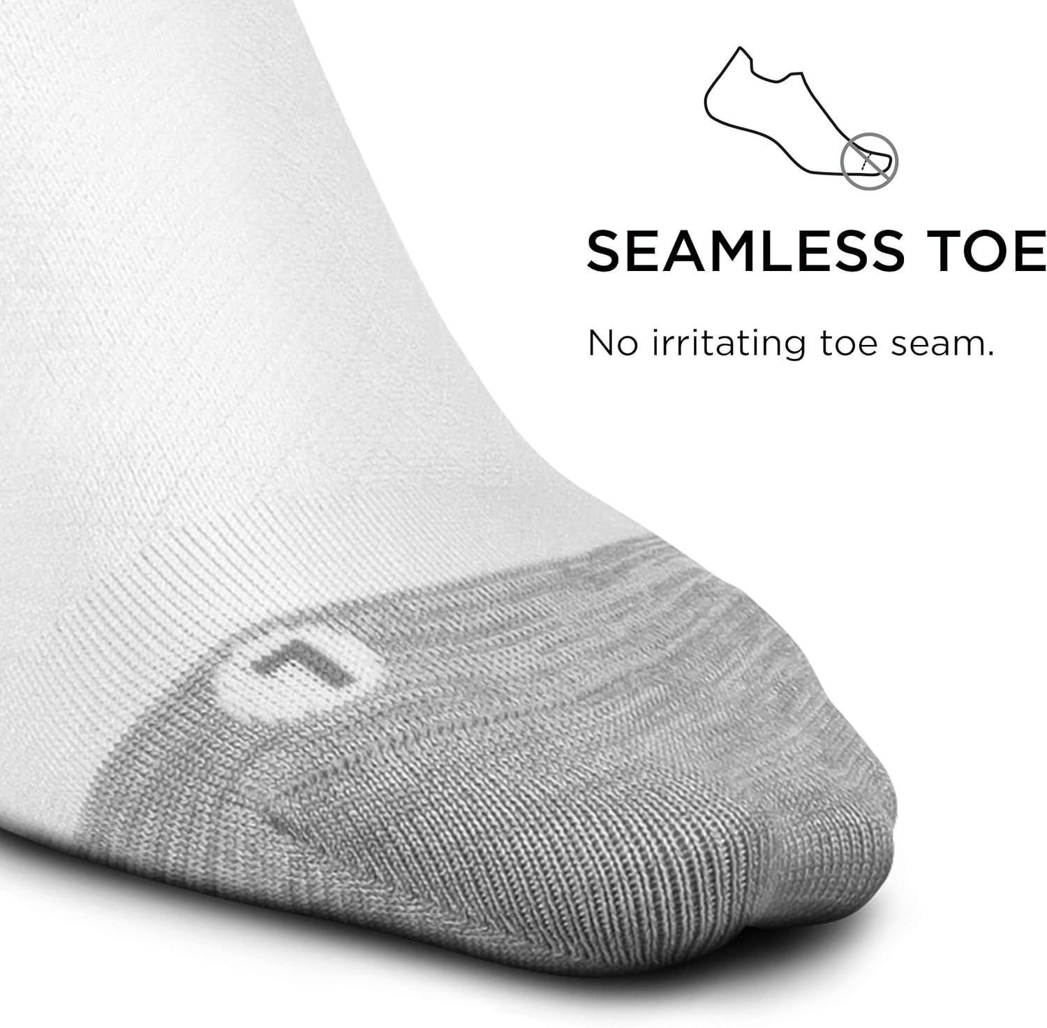 Feetures Plantar Fasciitis Relief Ultra Light Cushion Ankle Sock - Tab Socks with Heel Tab