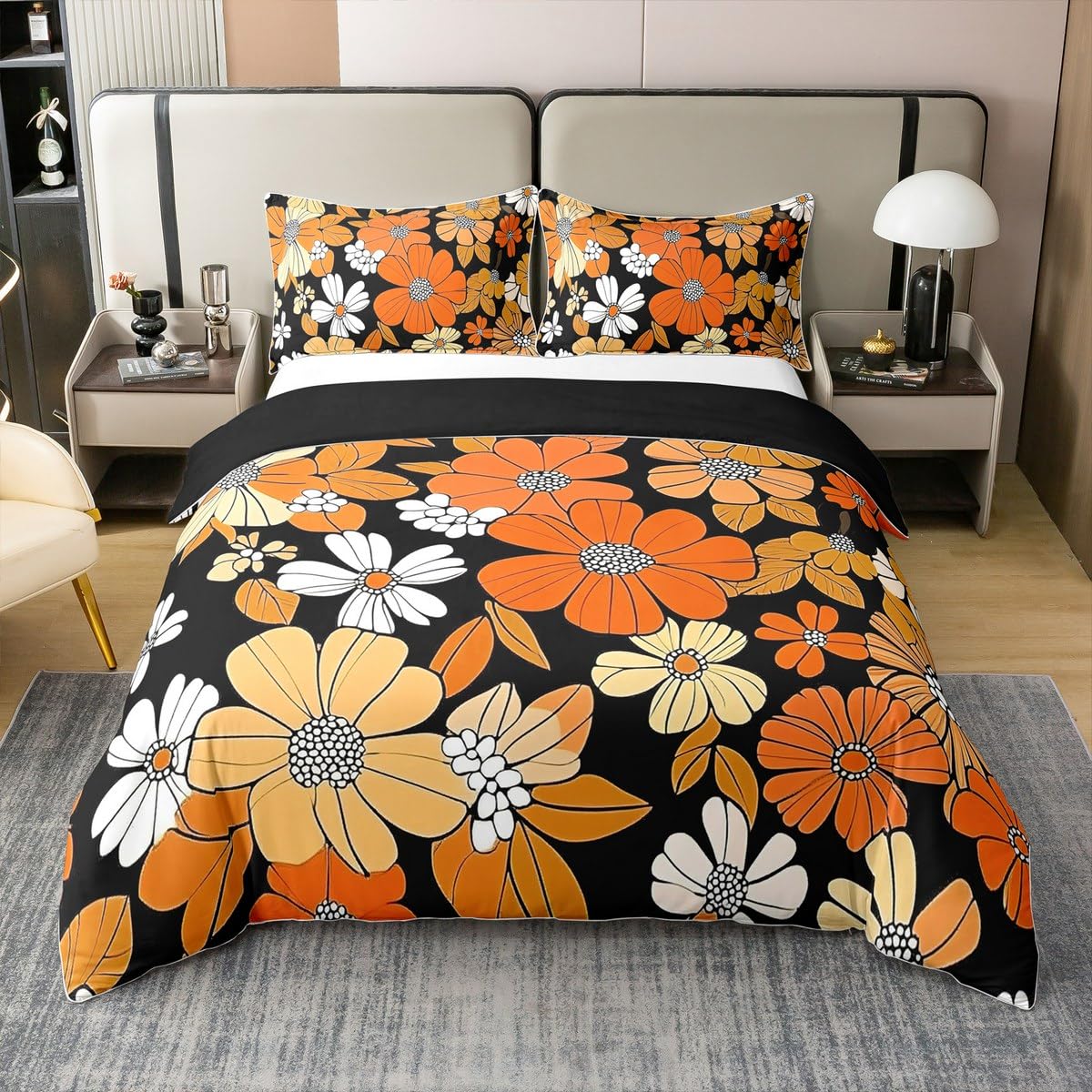 靴 DUVET vintage Amazon.com: 100% Cotton Vintage 60S 70S Groovy Floral