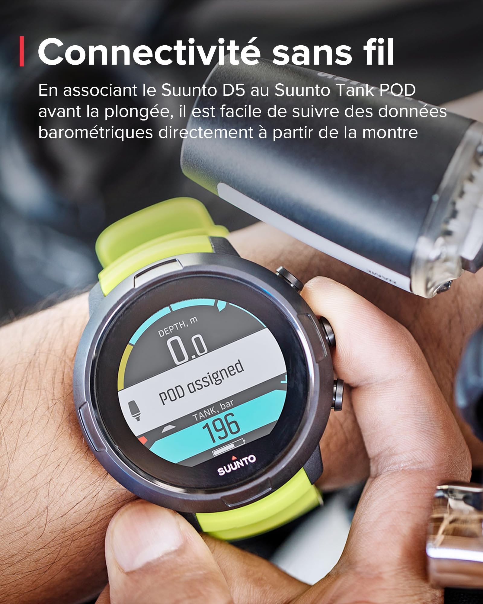 SUUNTO D5 Montre de Plongée Numérique Écran Couleur Étanche 100 m Ordinateur Sous-Marine Autonomie 12H