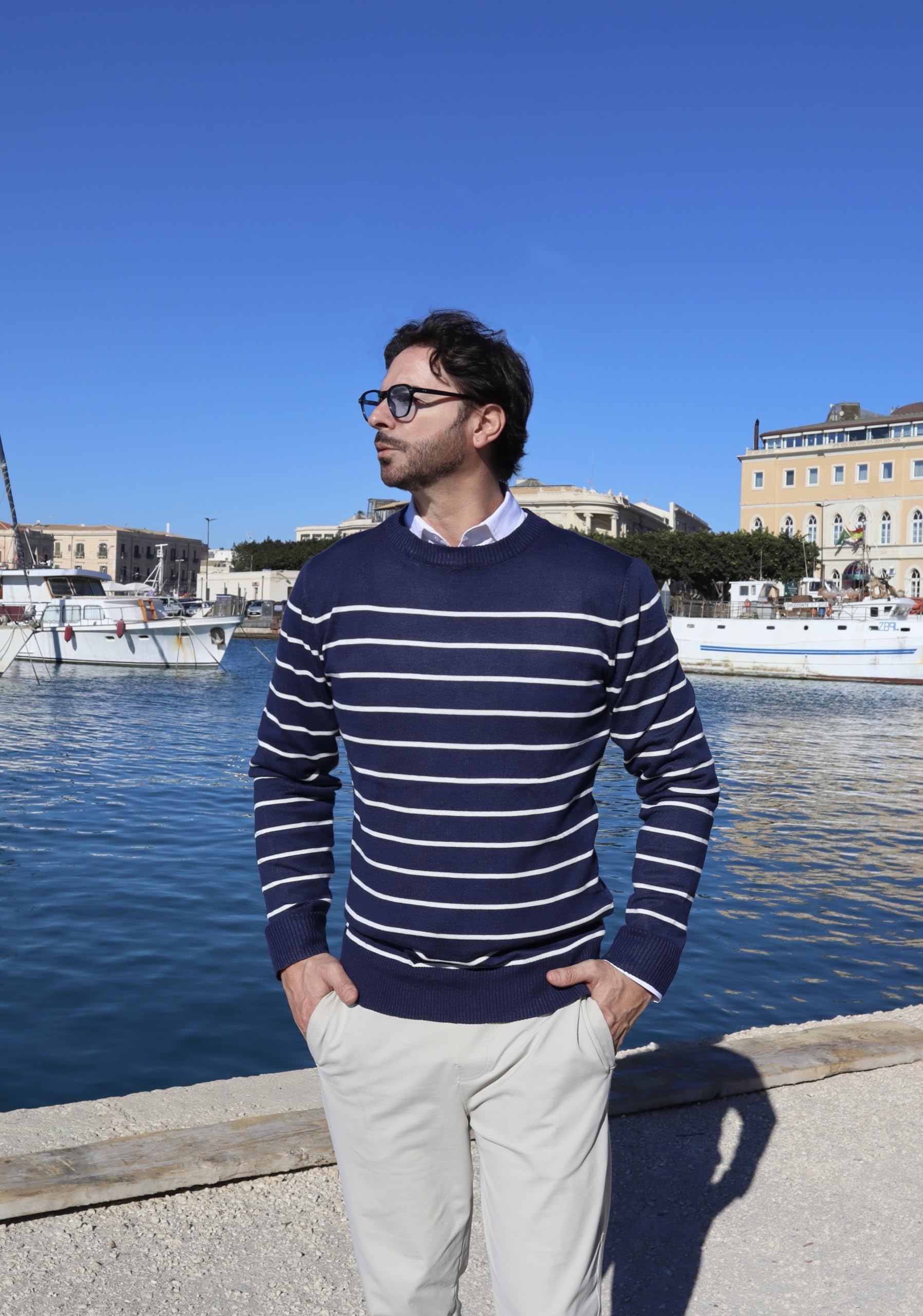 COOFANDY Pull col Rond Homme Pulls Fins légers tricoté Sweats pour vêtements décontractés ou habillés