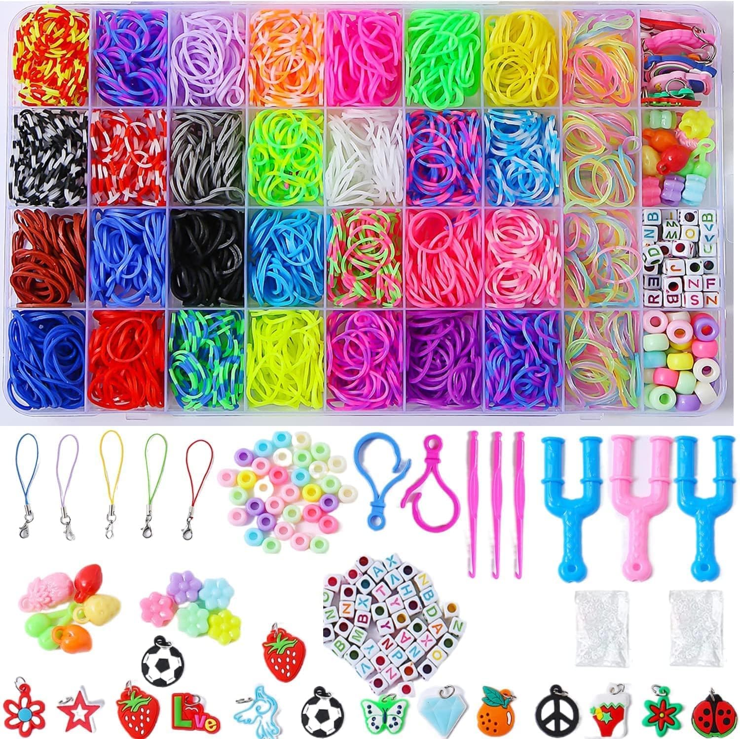 JcoGel 2500+ Elastici per Bracciale, Braccialetti Colorati Kit per Creare Gioielli, Refill Fai da Te