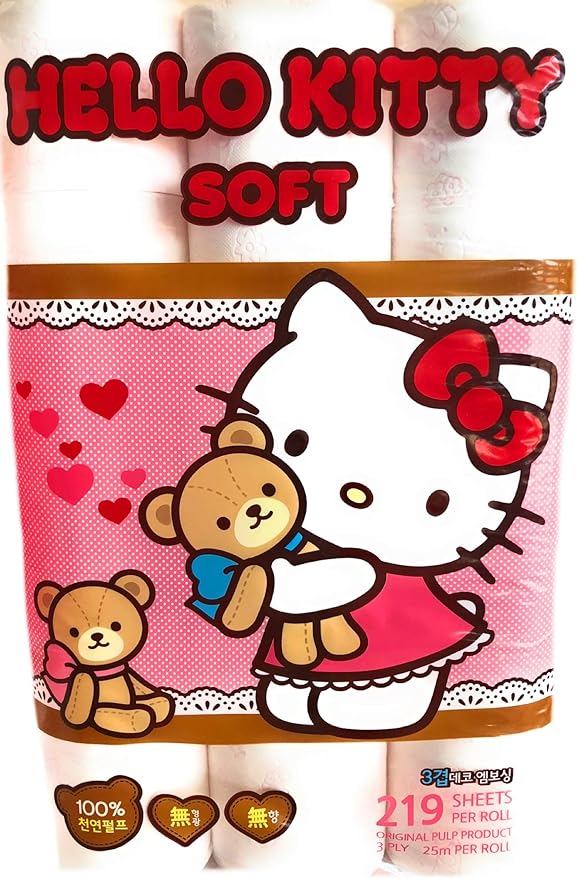 Hello Kitty Toilet Paper 30 Pack, 3 Ply, Soft Amazon.ca Tools & Home