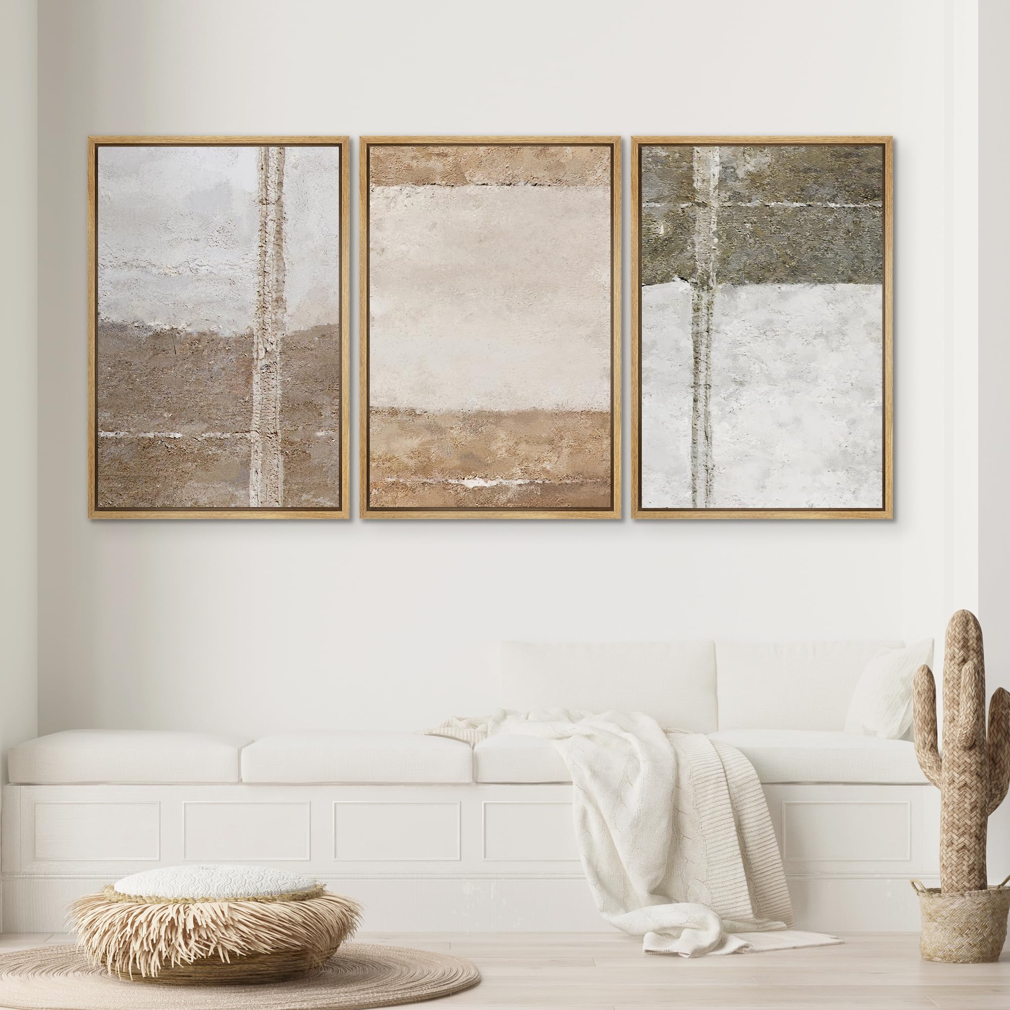 Amazon.com: SIGNWIN Framed Canvas Print Wall Art Set Grunge Gray