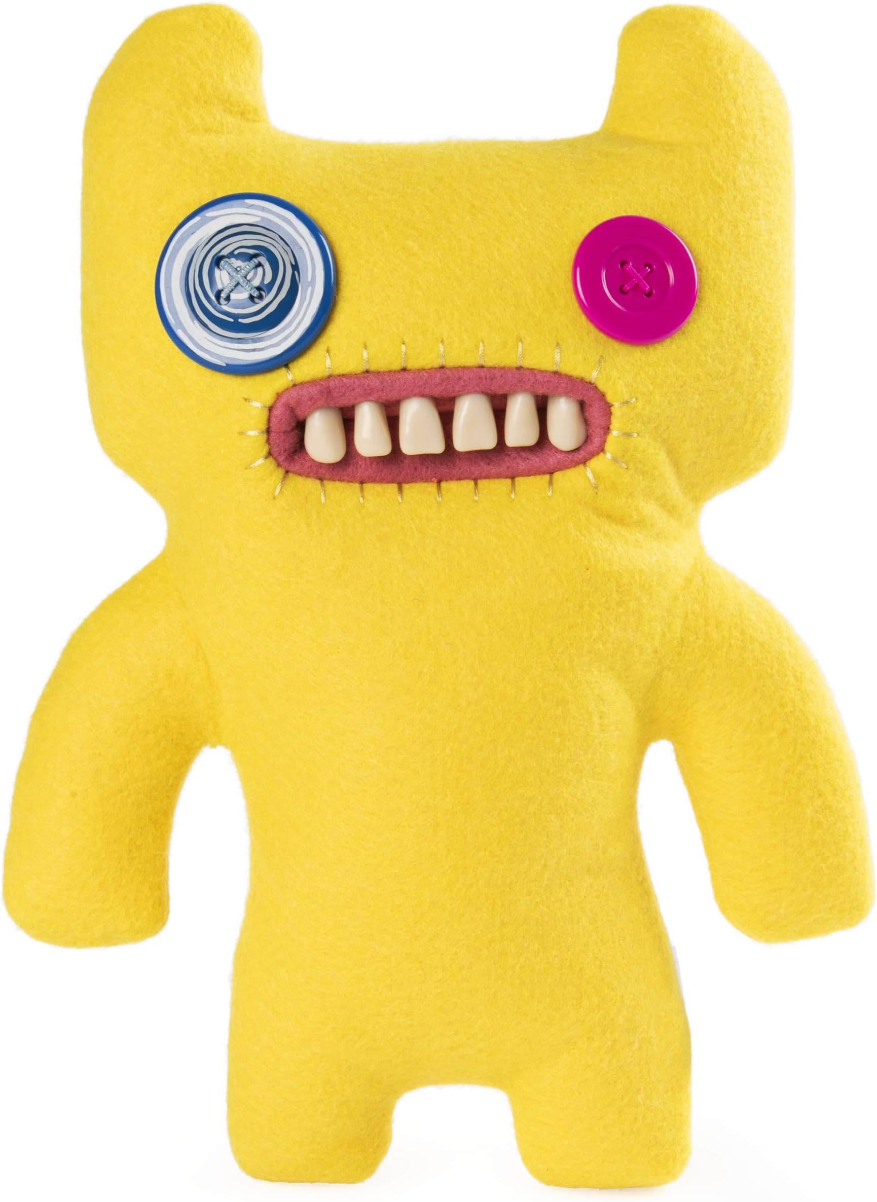 Spin Master Funny Ugly Monster Deluxe Stuffed Animal Medium 9" Plush (Indecisive Monster, Yellow)