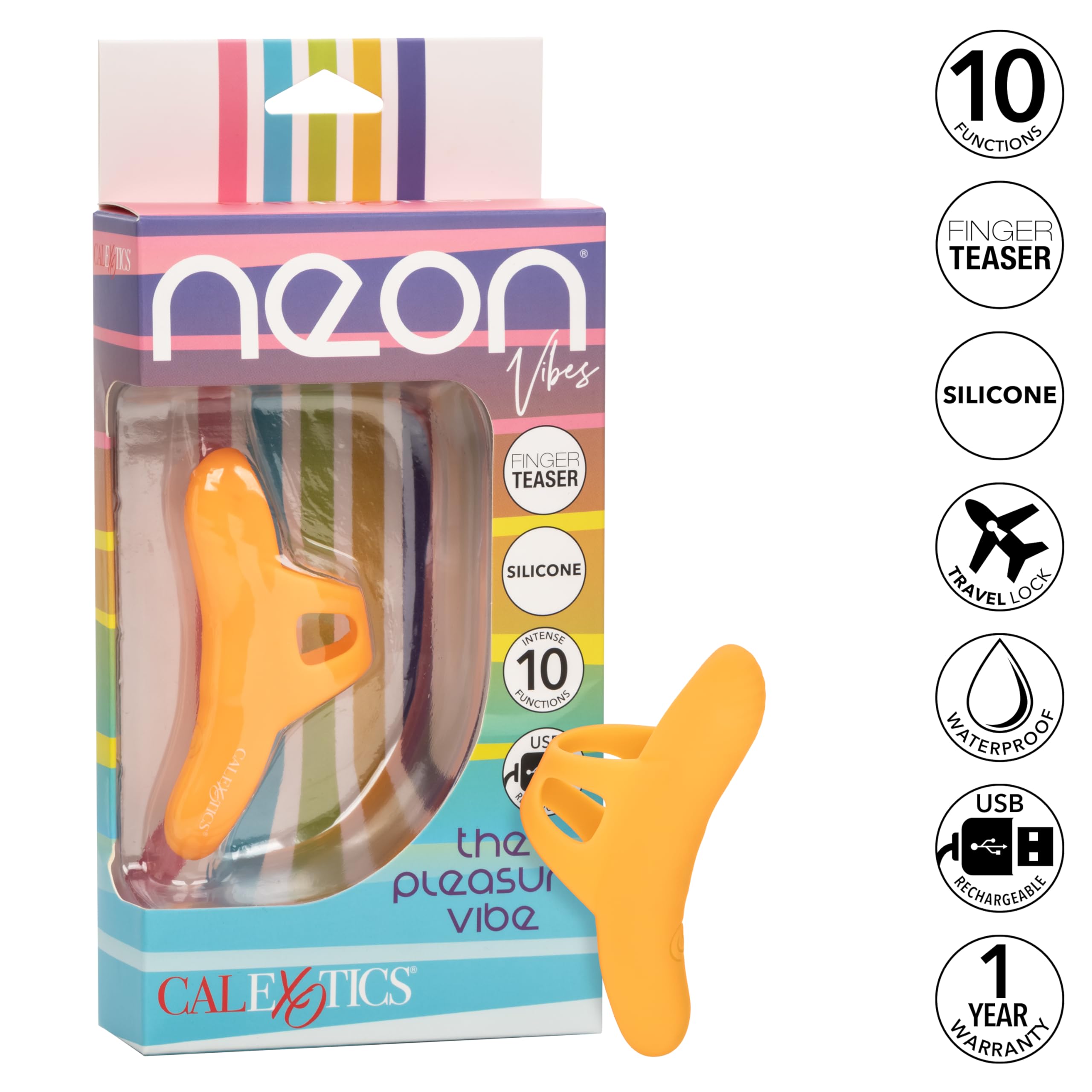 Amazon.com: CalExotics Neon Vibes The Pleasure Vibe – Silicone Travel Sized  Rechargeable Finger Vibrator -Adult Sex Toys for Women – Orange : Health &  Household