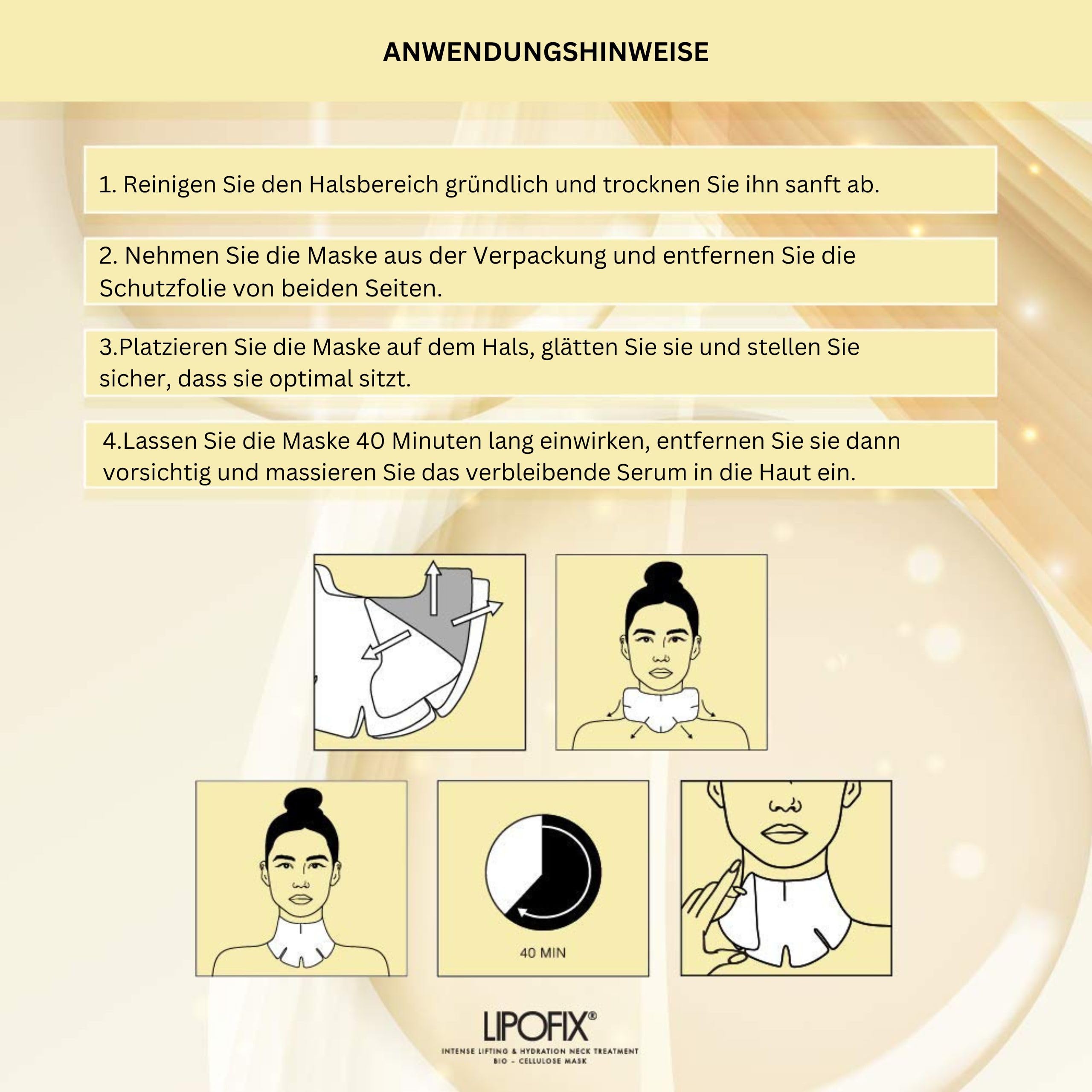 Halsmasken Zur Hautpflege - Masken Für Doppelkinn Und Halsstraffung, Anti-aging- Und Anti-falten Halsbehandlung Mit Bio-zellulose Straffende Maske - 5 Masken