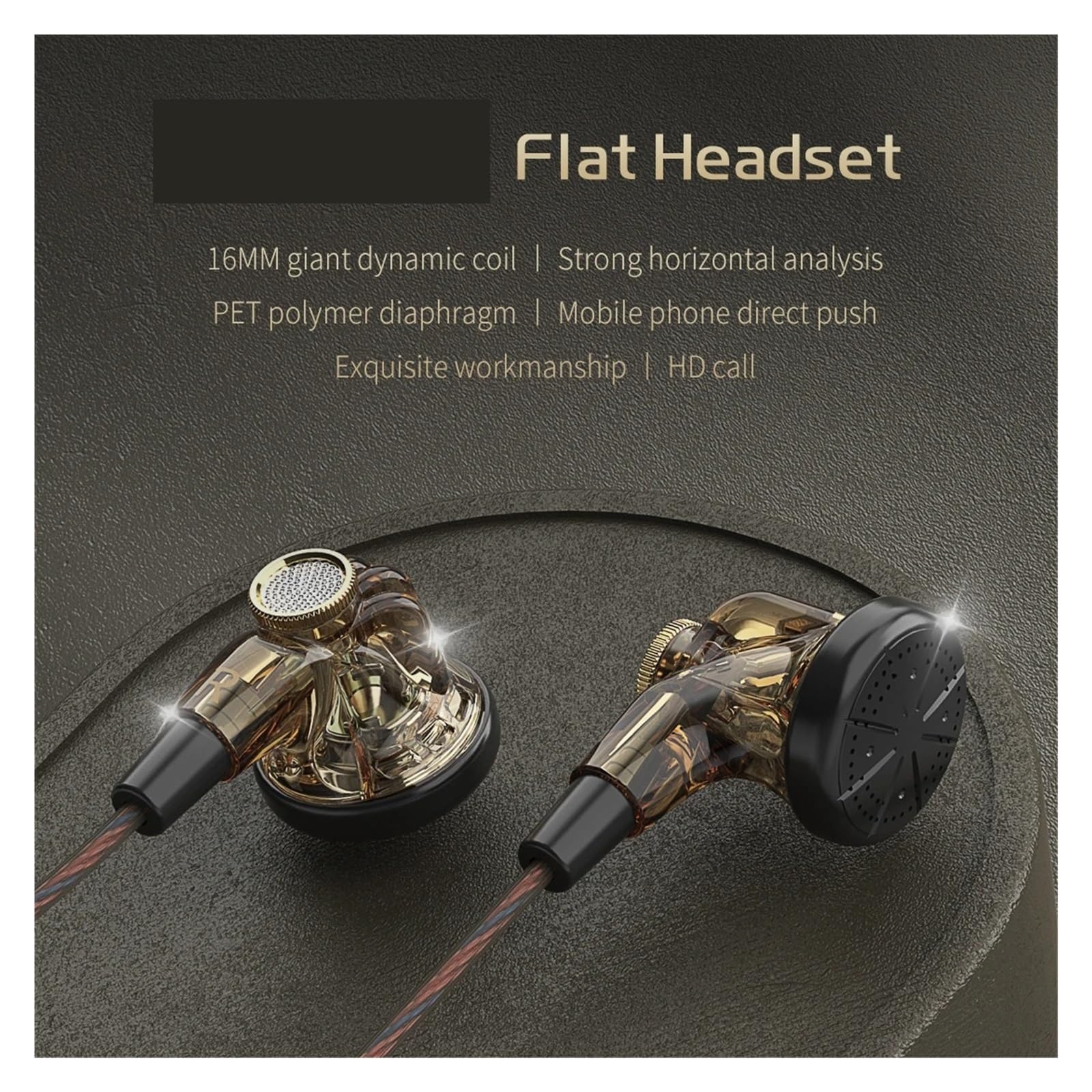 Auriculares con Cable estéreo HiFi, Auriculares Planos con micrófono HD de 3,5mm, Auriculares internos Deportivos for Juegos de música(Green)