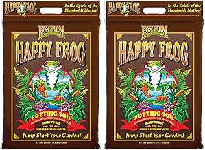 FoxFarm Happy Frog Potting Soil, 12qt – for Indoor/Outdoor Container Plants, Improves Root Efficiency, pH Adjusted for Optimal Nutrient Uptake – Contains Microbes and Humic Acids (Pack of 2)