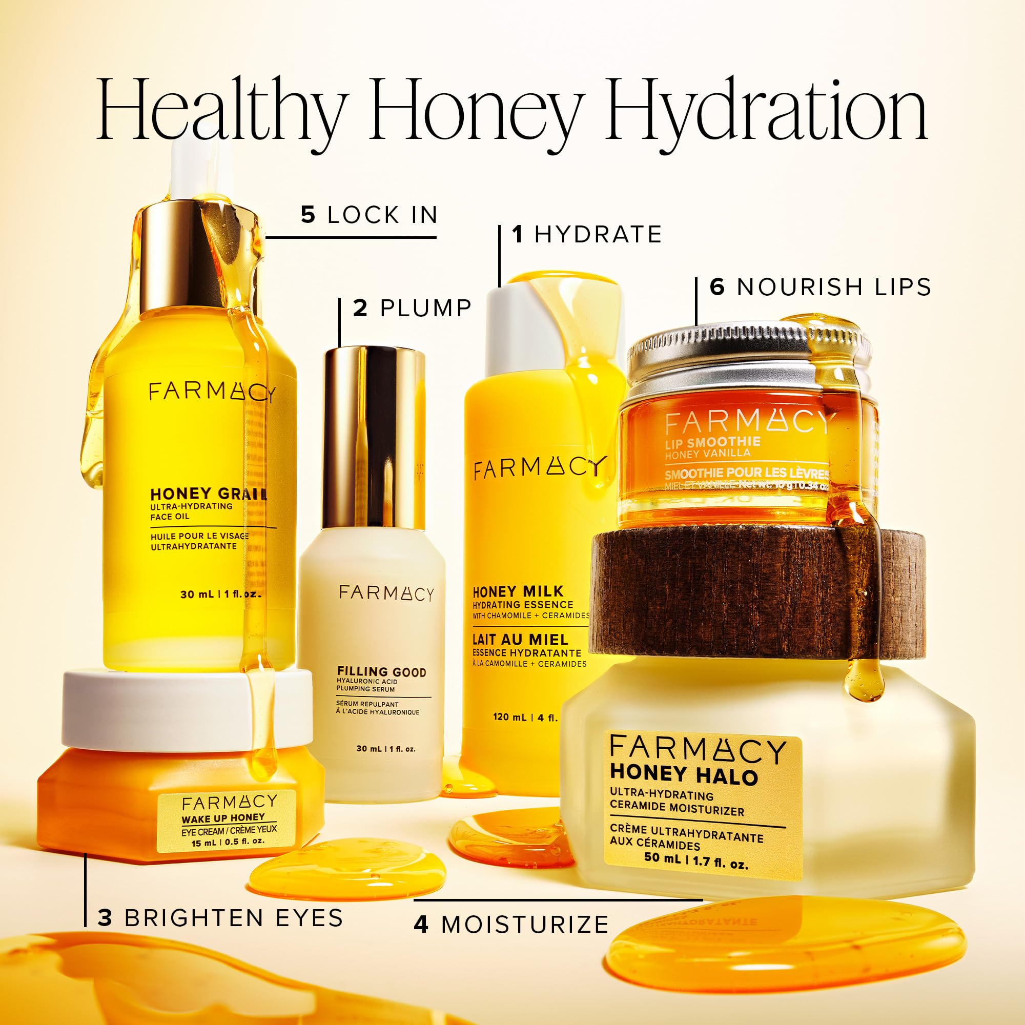 Farmacy Beauty Filling Good Hyaluronic Acid Serum for Face - Sérum facial anti-âge aux peptides de collagène végétaliens