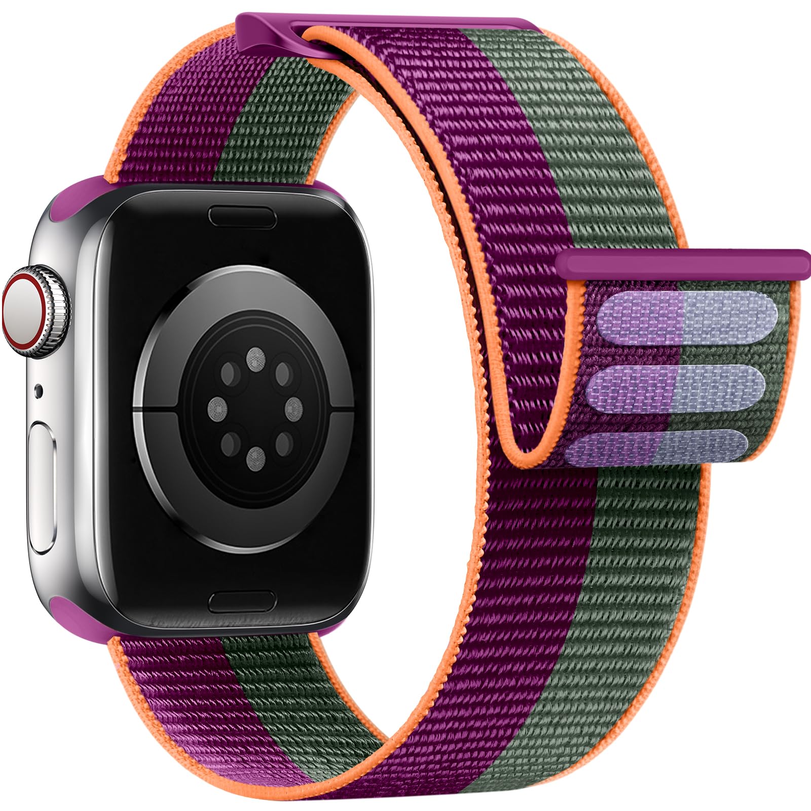 Yoohoo Nylon Straps Compatible with Apple Watch Straps 44mm 45mm 46mm 49mm 42mm(Series 3/2/1)Women Men,Upgraded Soft Nylon Replacement Bands for iWatch Series 11 10 9 8 7 6 5 4 3 2 1 SE3 Ultra3/Black — view 16