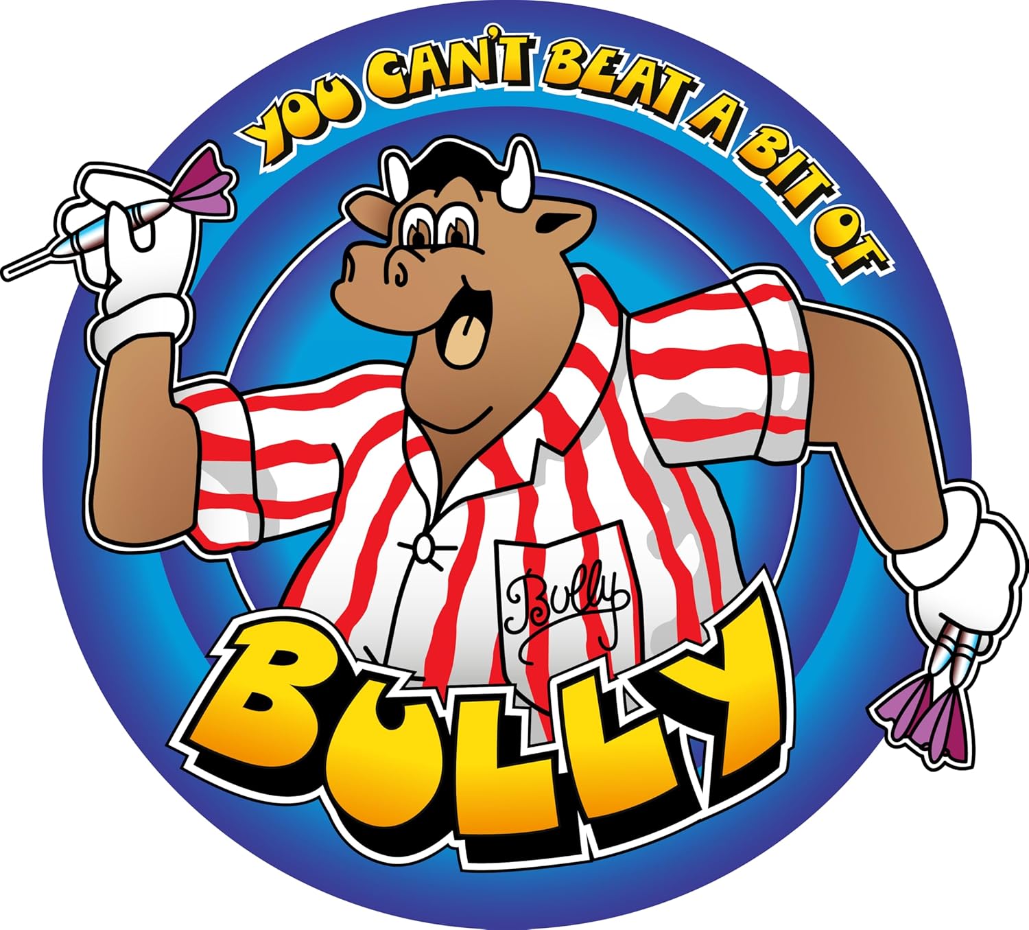 University Games Bullseye The Mini Game, Classic TV Show Card Game with Darts Dice, 2-4 Players, Ages 8+