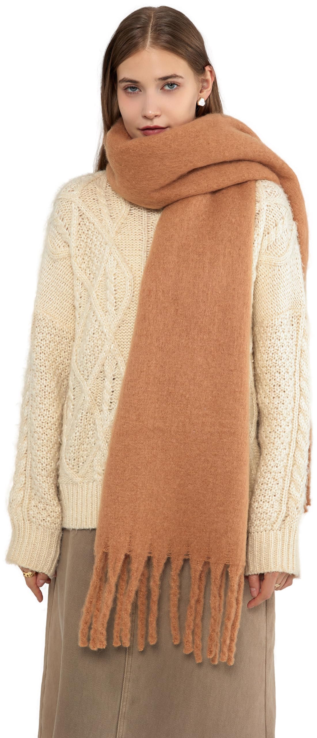 Women's Scarf Cashmere Scarves Ladies Shawl Pashminas Warm Thick Wool