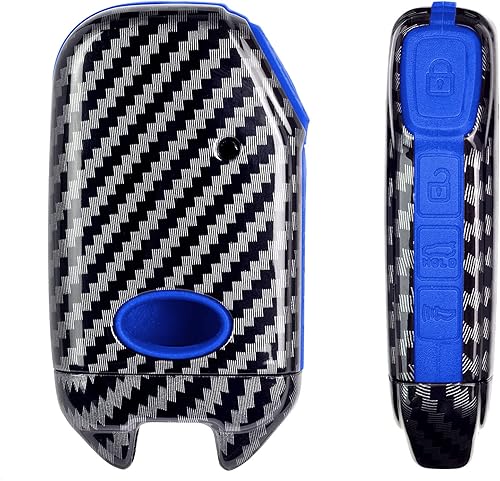 Funda inteligente para llavero compatible con KIA CEED CERATO Forte NIRO SELTOS Sorento Soul SPORTAGE Telluride Carbon Fiber Pattern Funda
