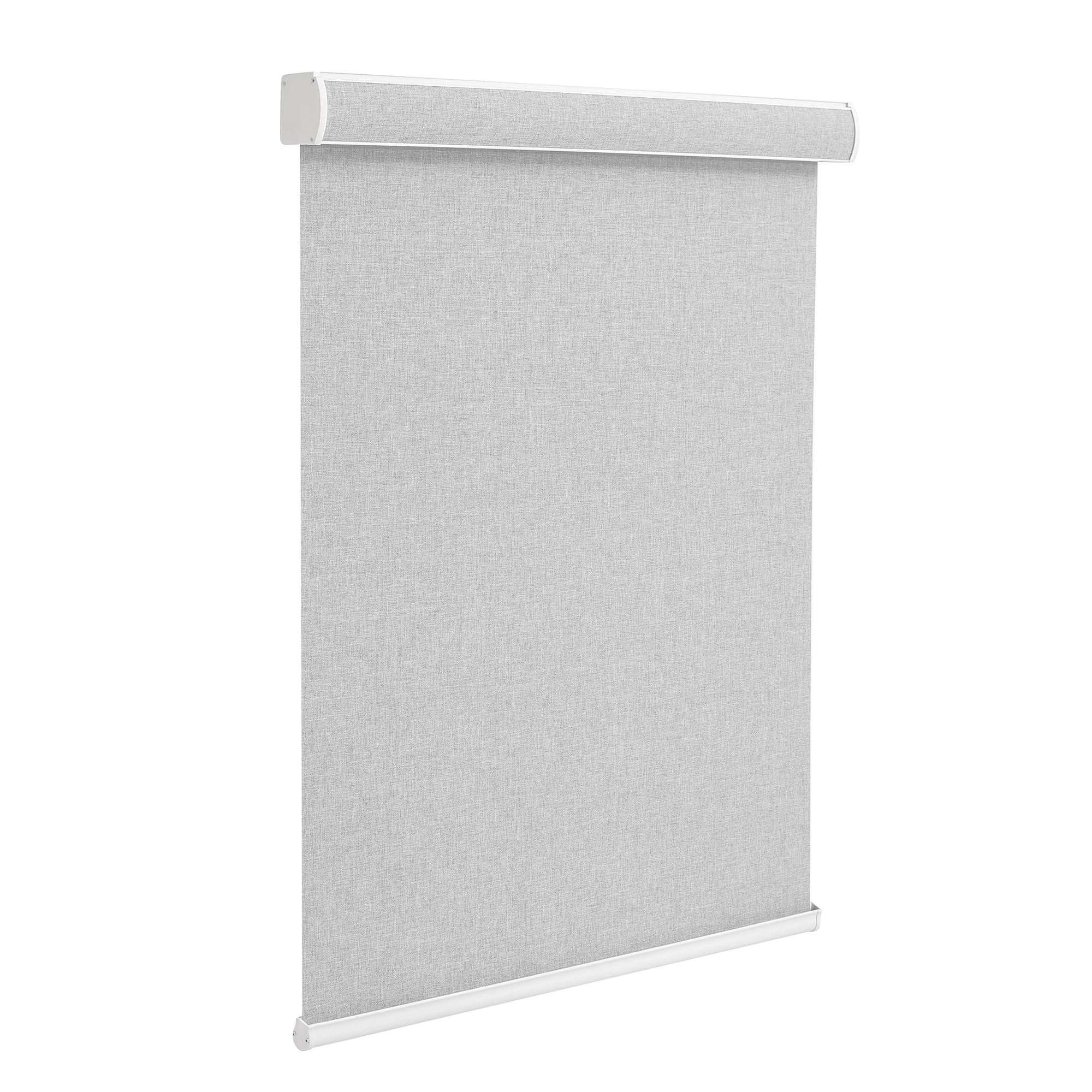 Changshade Custom Size Cordless Roller Shades with Valance, Blackout Roller Shades for Windows Roll-up Fabric Blinds with Thermal Insulated for French Door, Easy Installation Smokey Grey