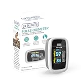 Dr. Talbot's Pulse Oximeter with Lanyard and Travel Pouch, White And Gray