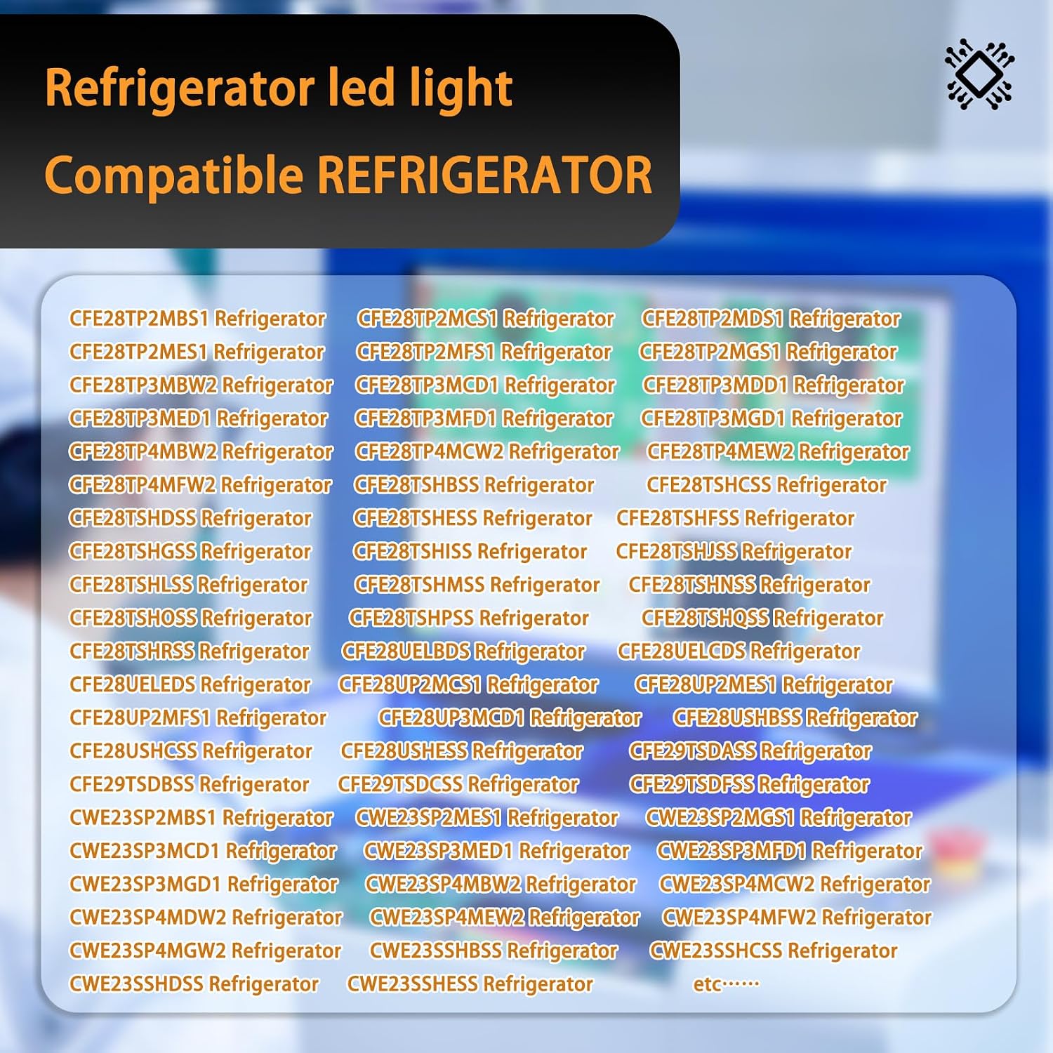 WR55X11132 LED Refrigerator Light Replacement, WR55X25754 LED Light Board Assembly, 6500K Daylight Brightness, Easy Installation, 6 Pack